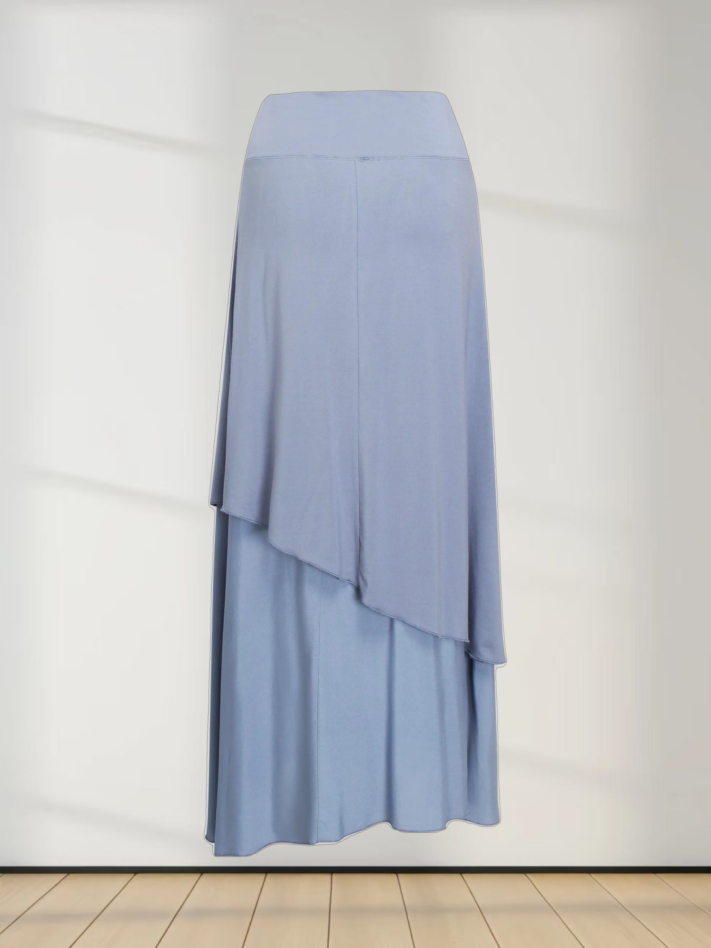 DOUBLE LAYER SKIRT-BLUE