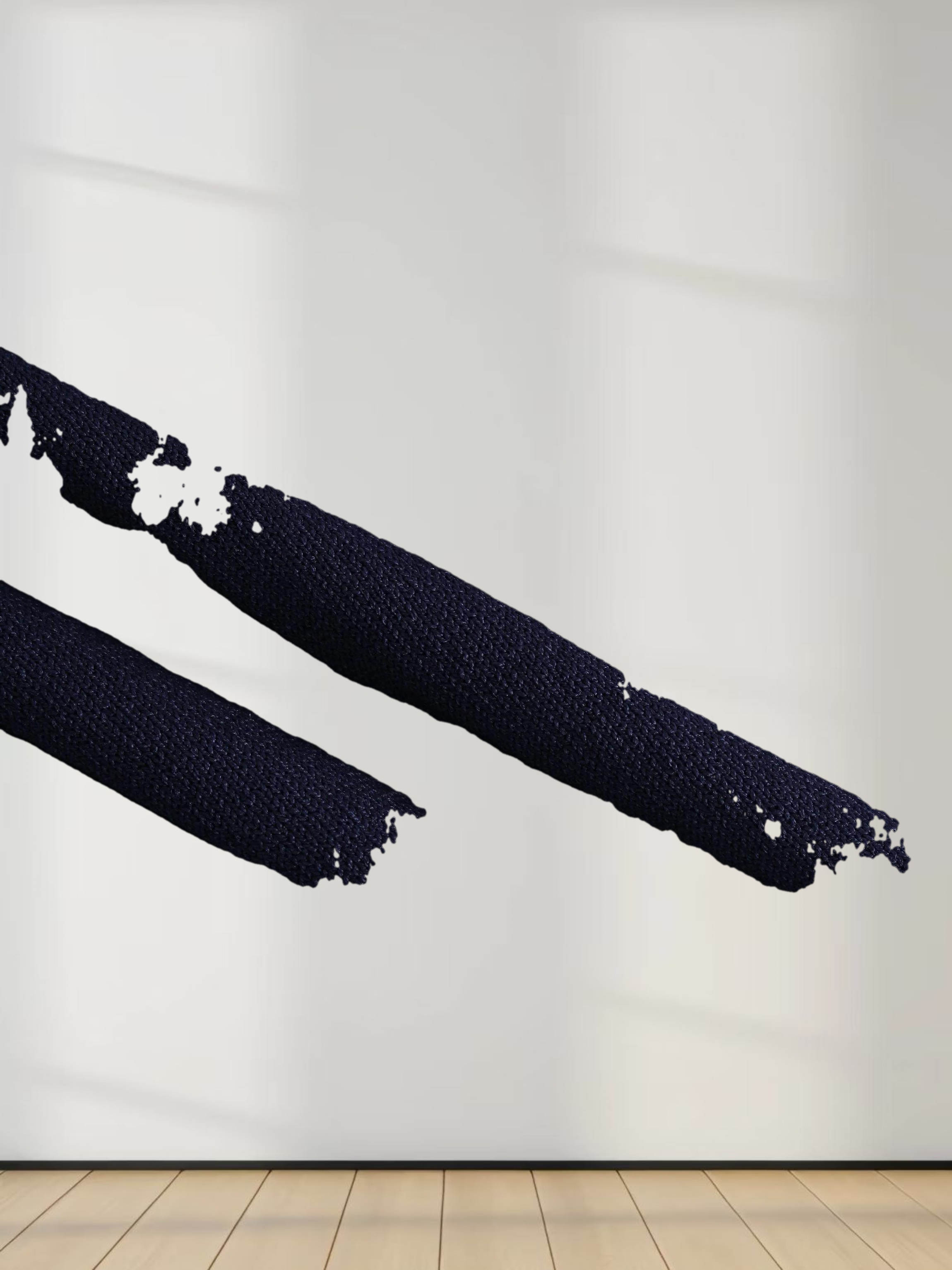 RIBBED WAISTED SWEATER-NAVY