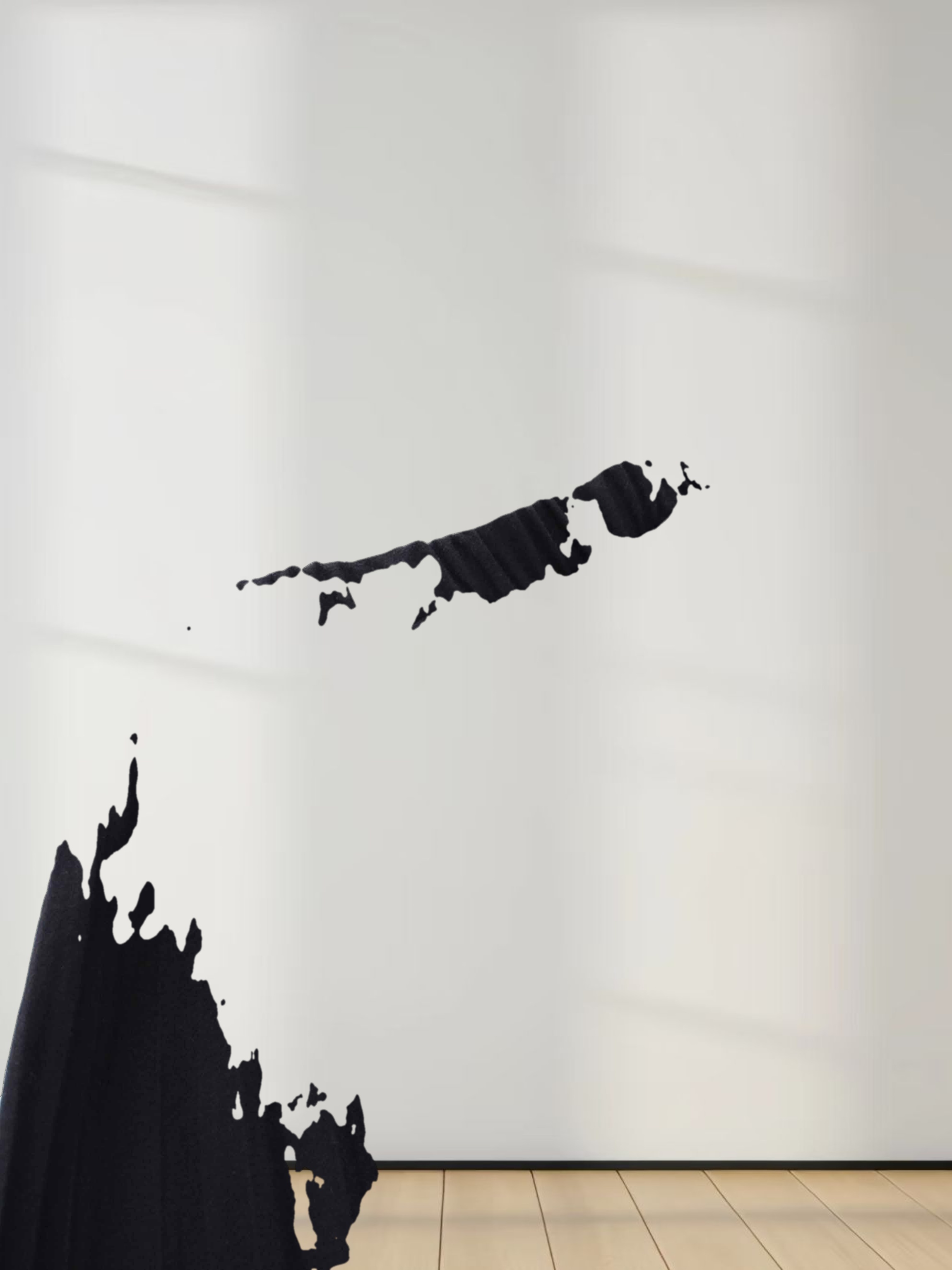 Wool Blend Pleated Skirt-Black