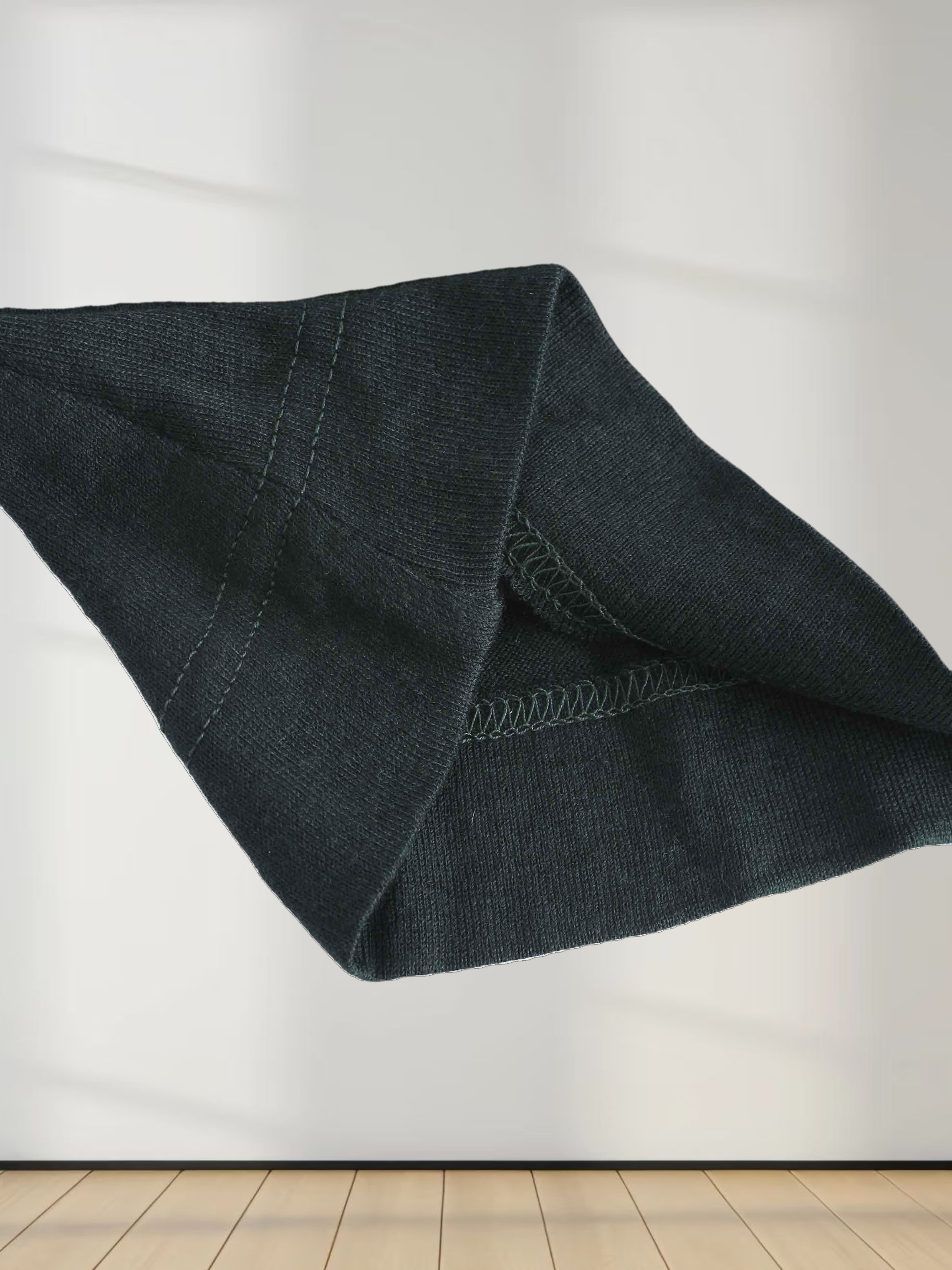 Side Shirred Button Down Knit Dress-Hunter Green