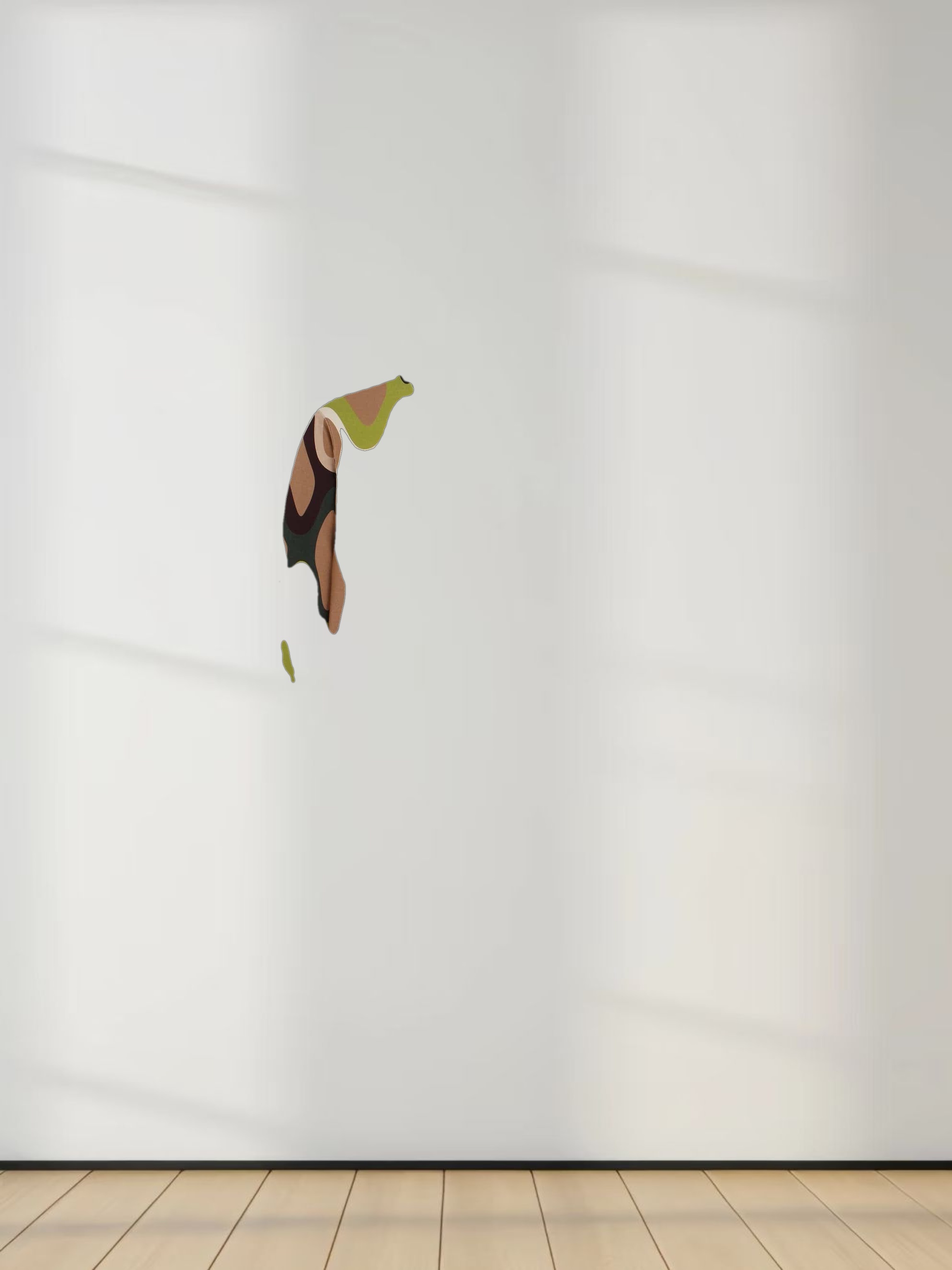 Printed Modal Turtleneck-Retro Swirl