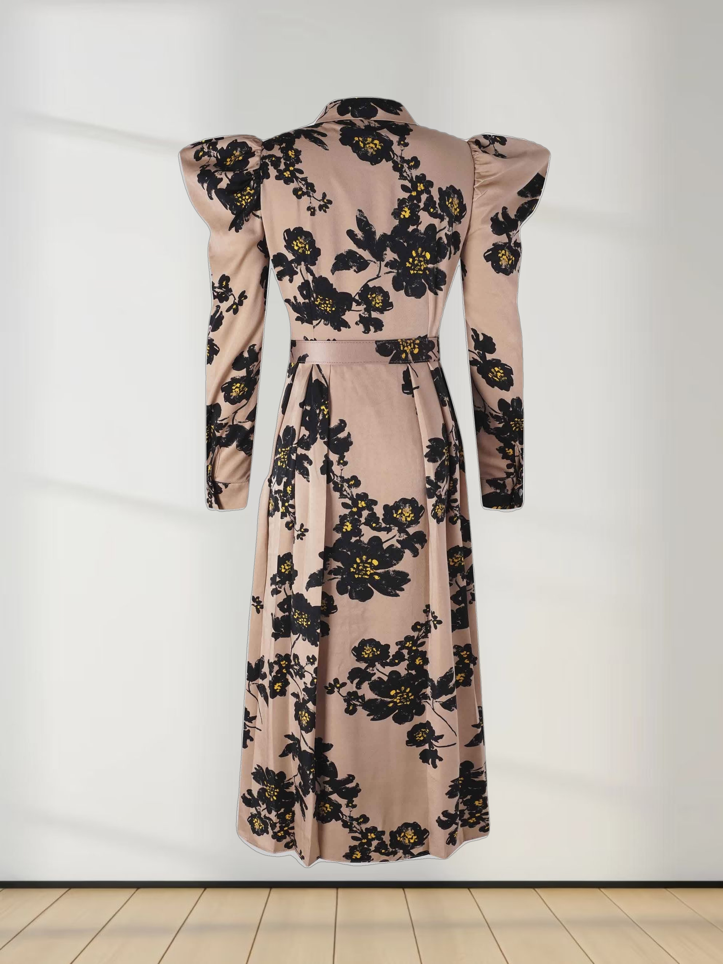 Lily Dress -Сopper Floral