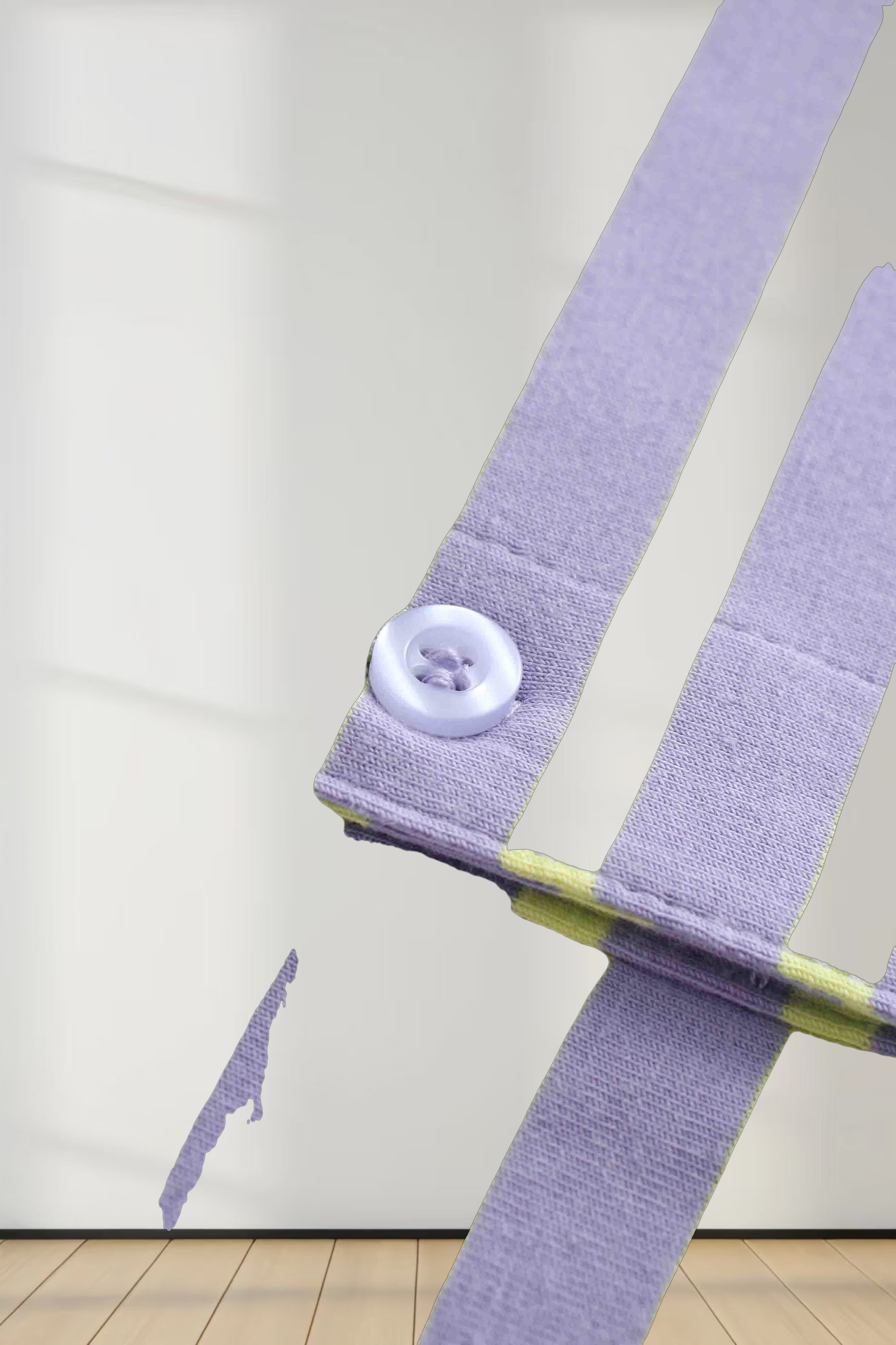 Collared Bomber Tee-Lavender/Lime