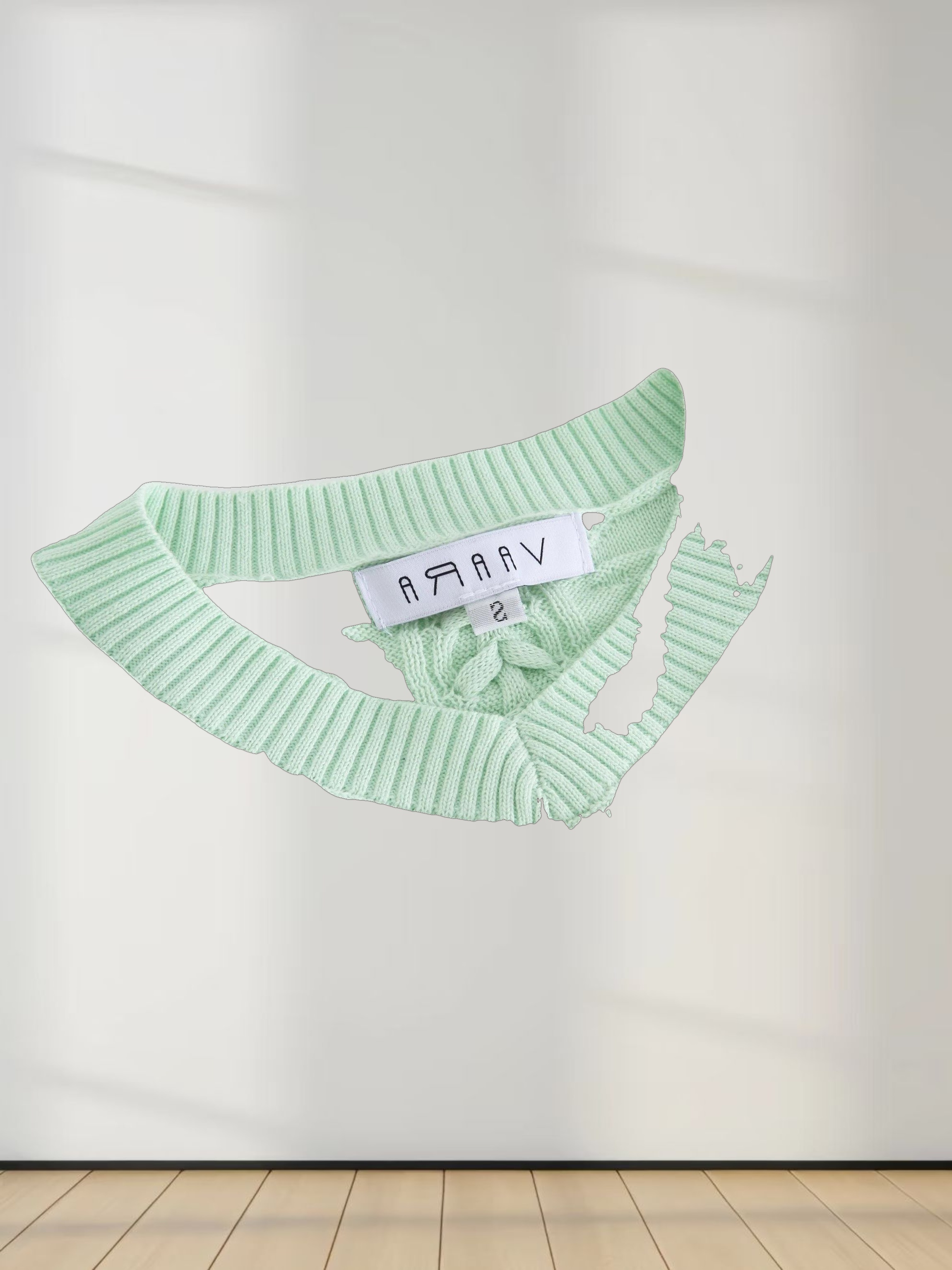 Cross Stitch Sweater-Mint