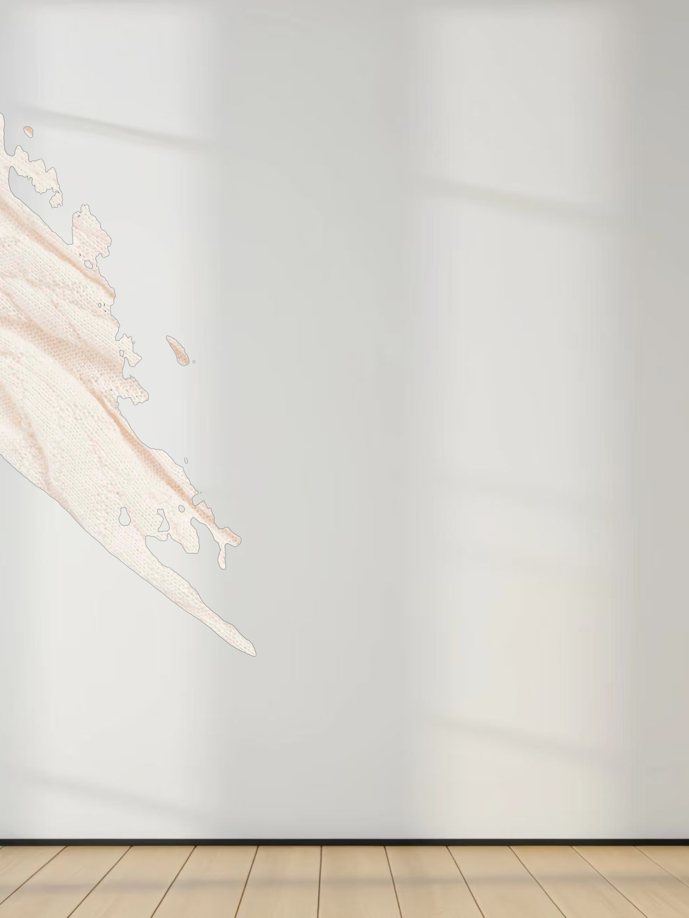 Leaf Design Turtleneck-Blush