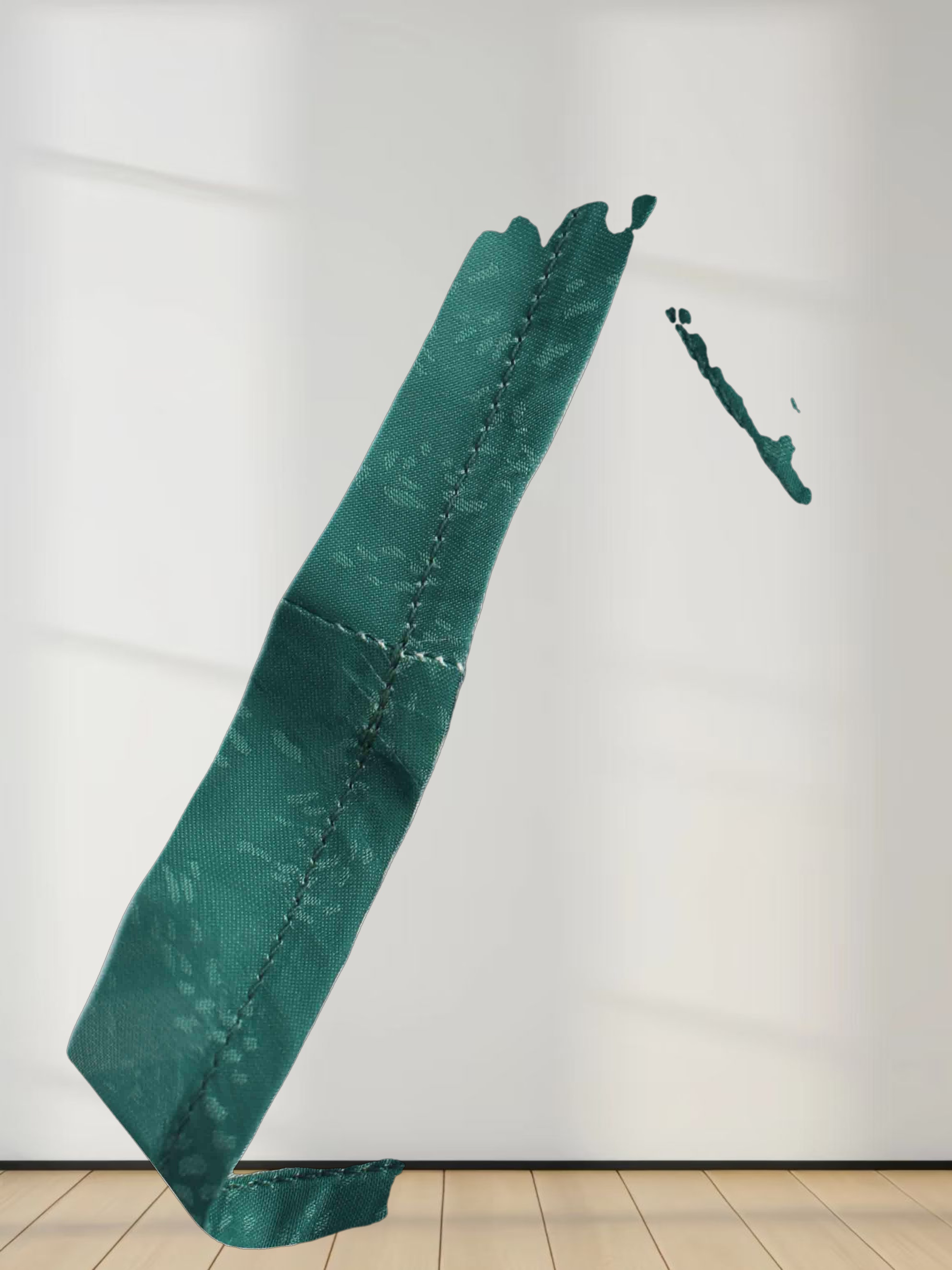 Ribbon Detail Yoke Dress-Green/White