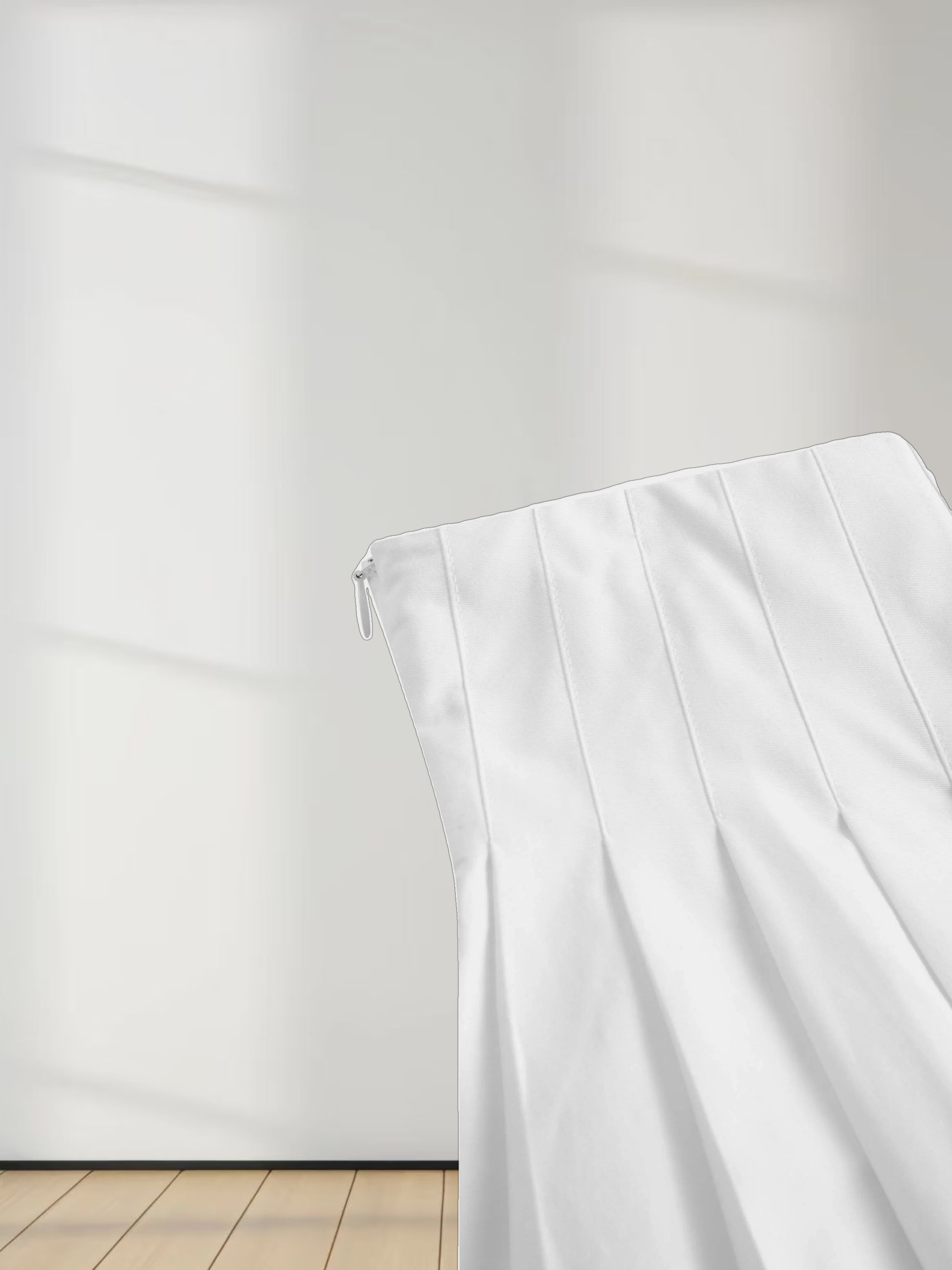 Full Pleated Skirt-White