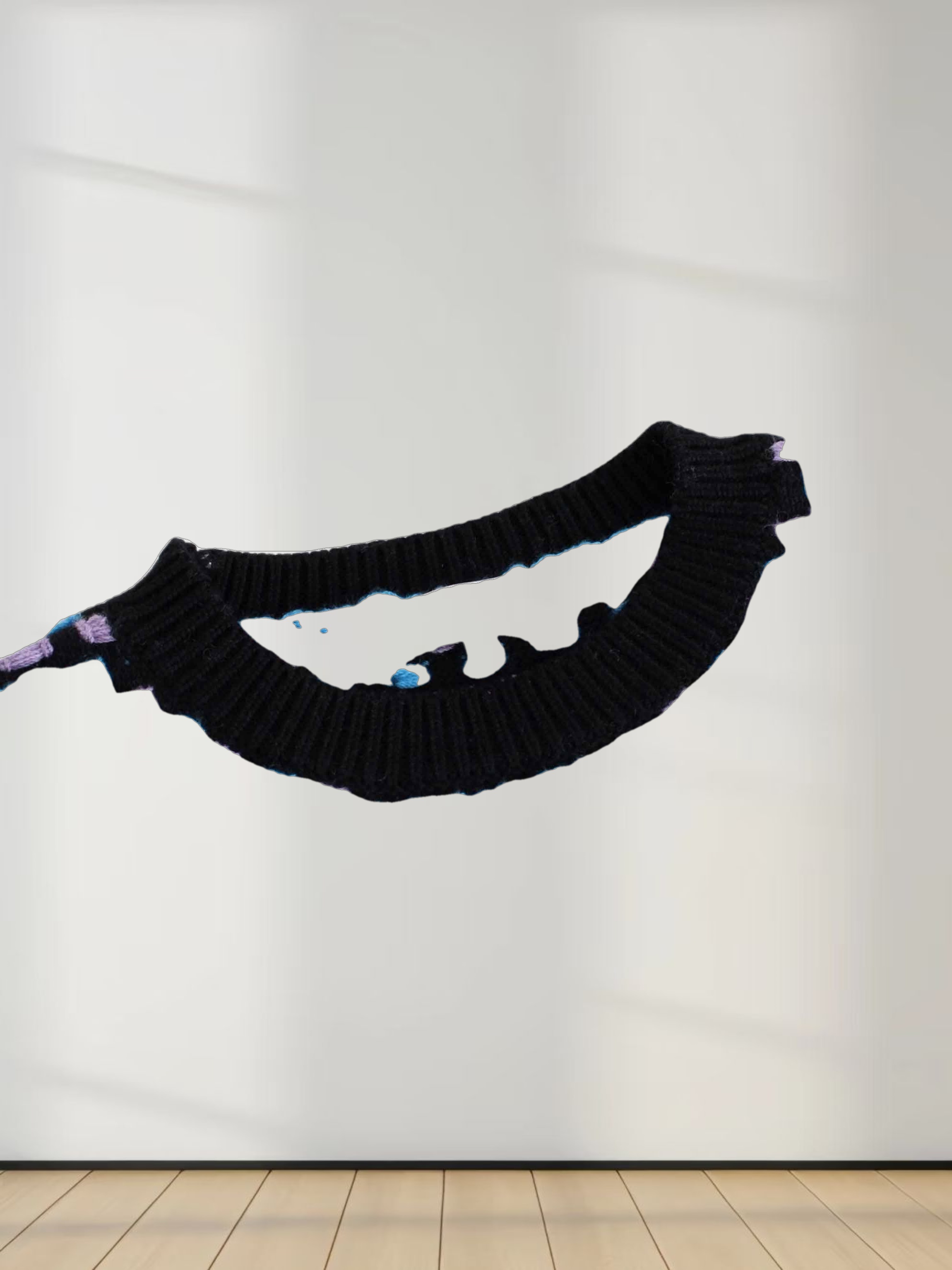 Basket Weave Sweater-Lavender/Blue