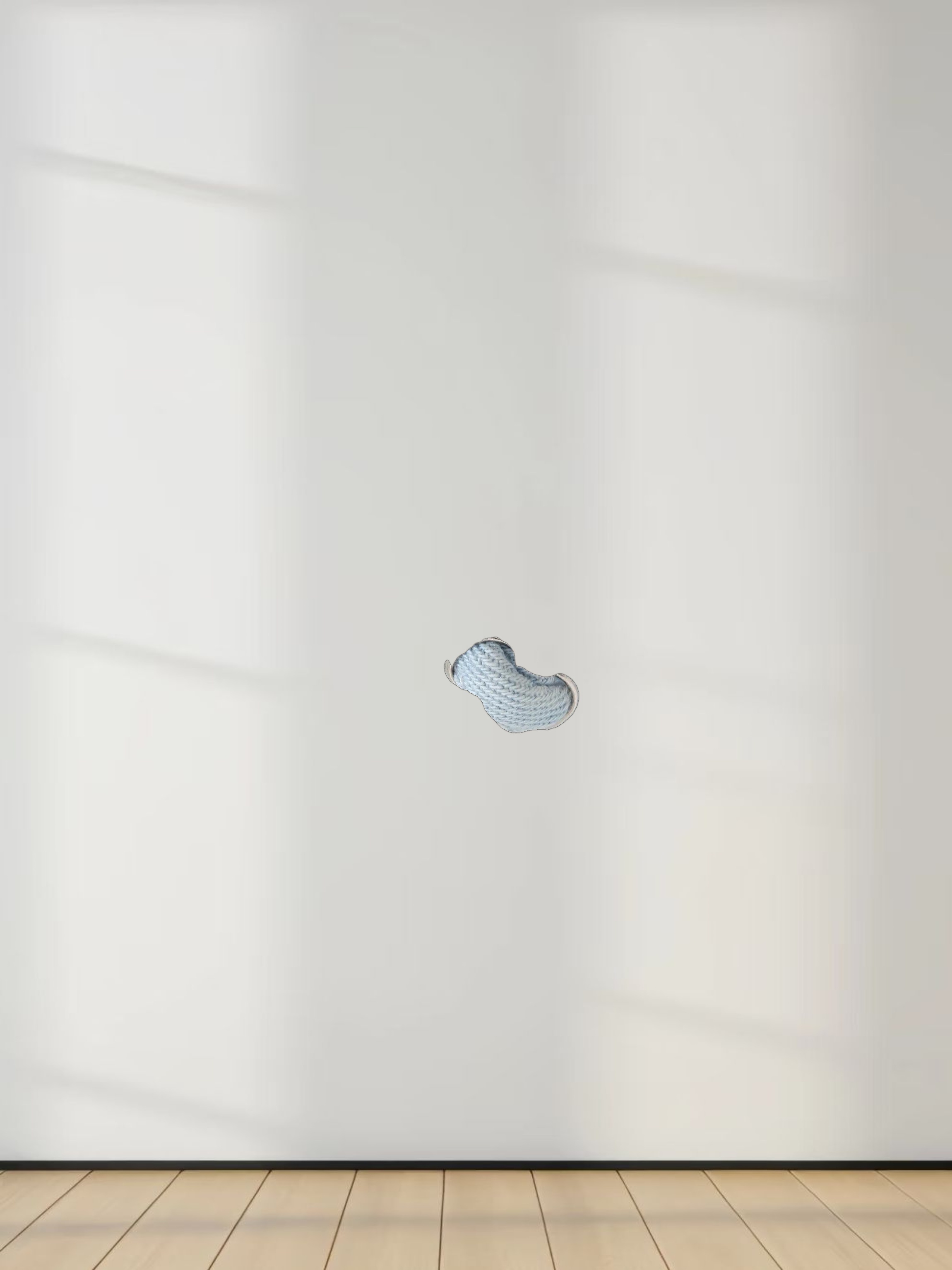 Solid Crew Neck Slip Dress-Sky Blue Denim