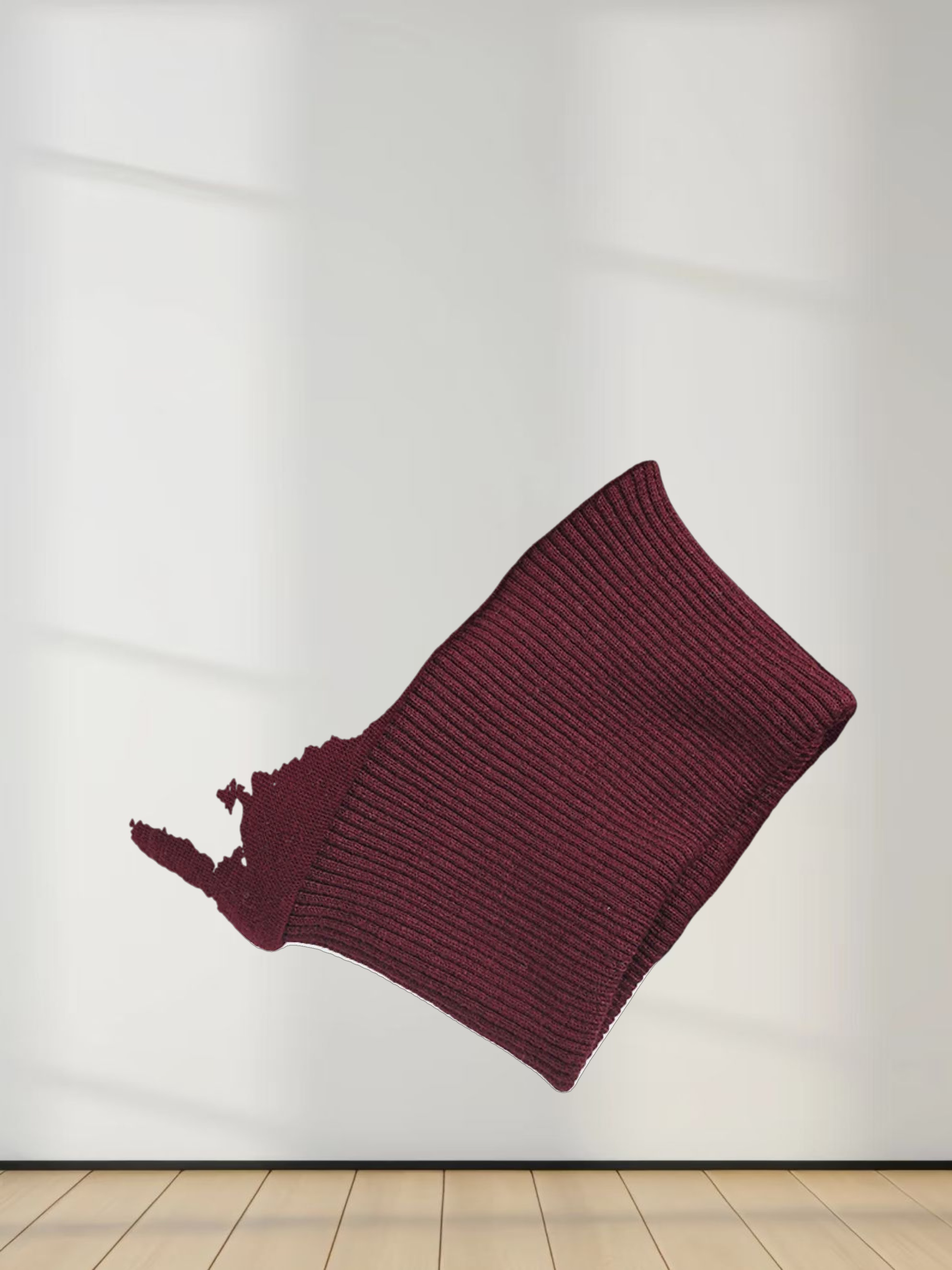 Embossed Crown Sweatshirt-Burgundy