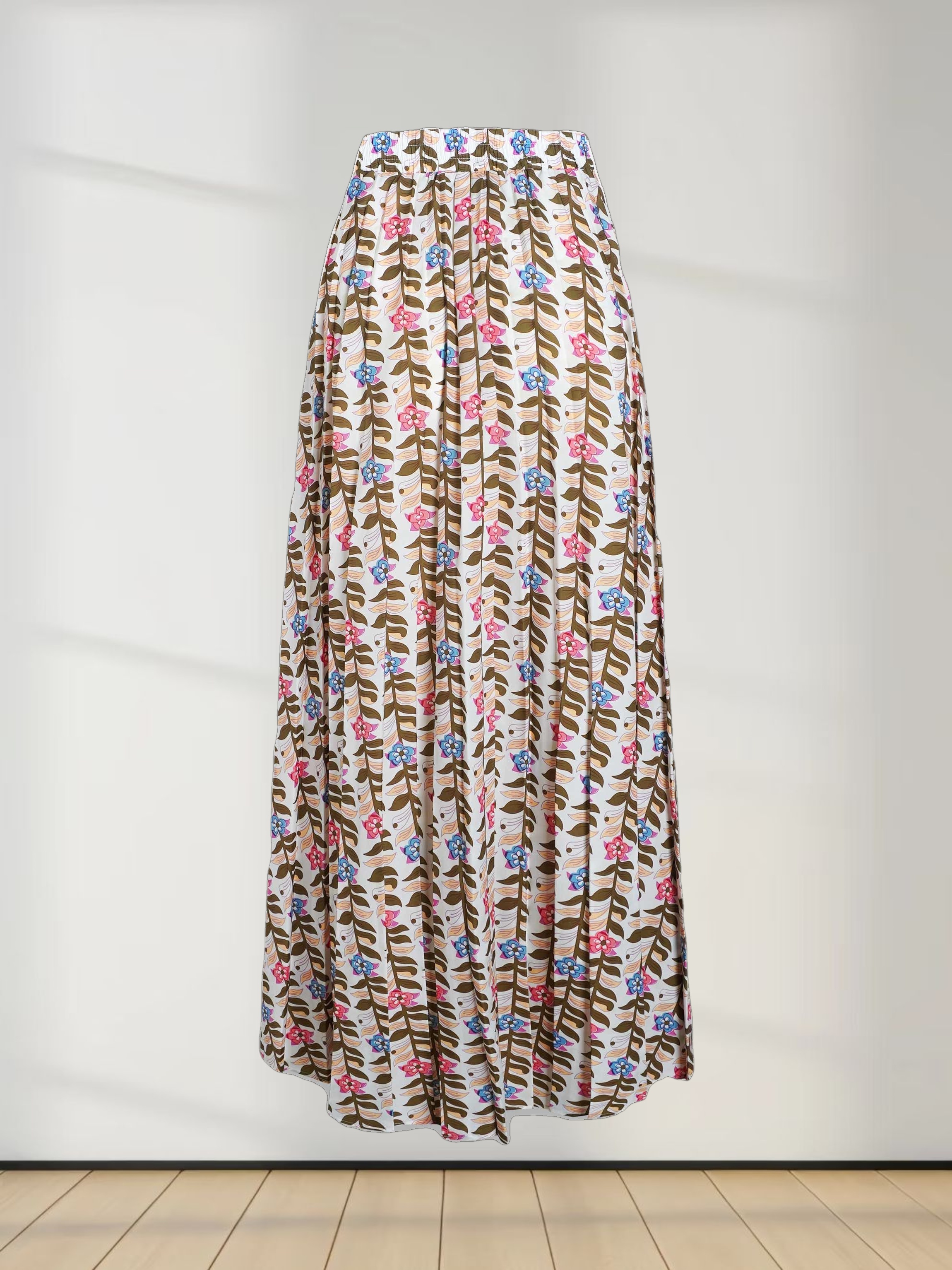 Covered Band Pleated Skirt 37