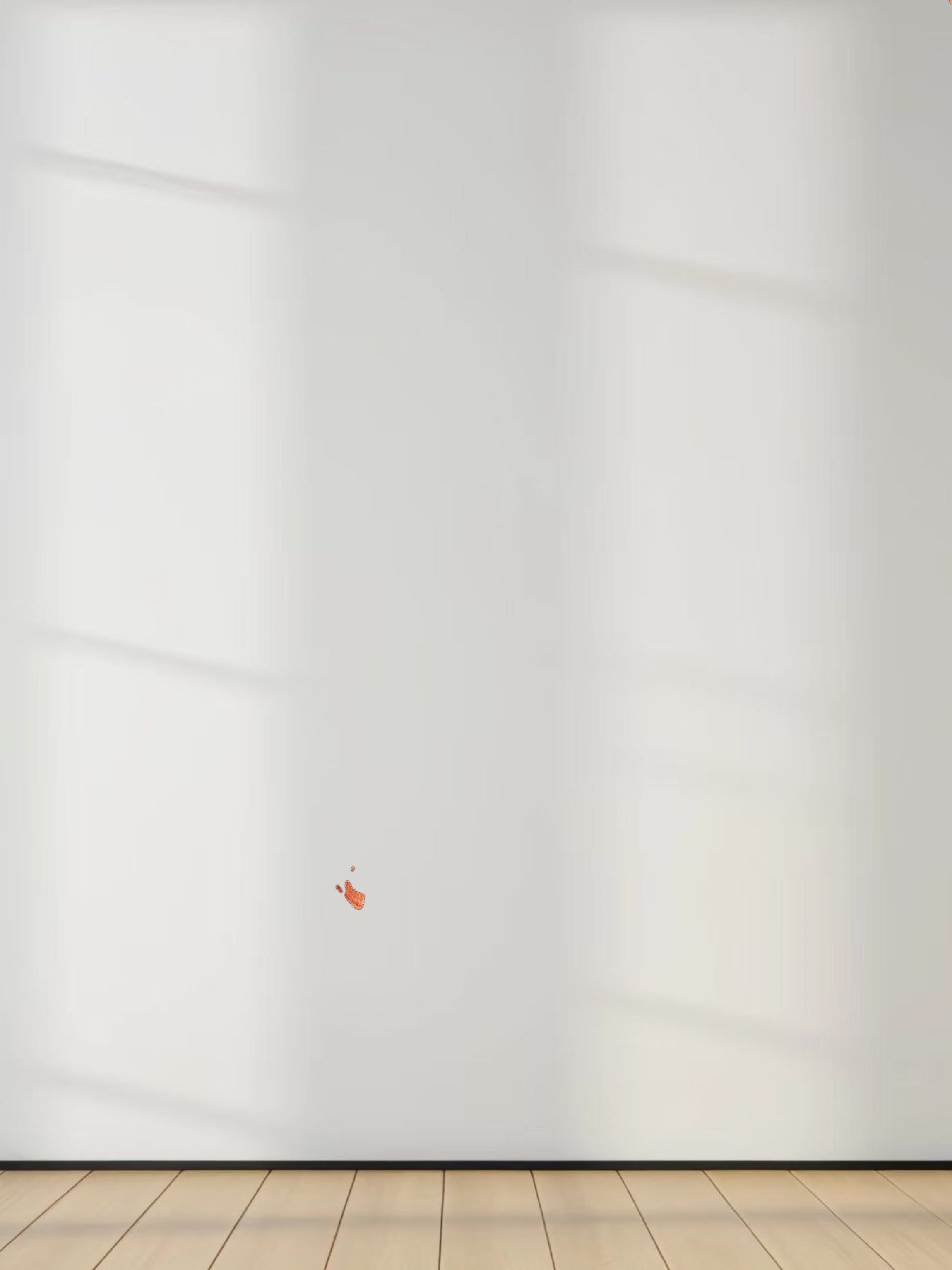 RIBBED HIGH V 3Q-ORANGE