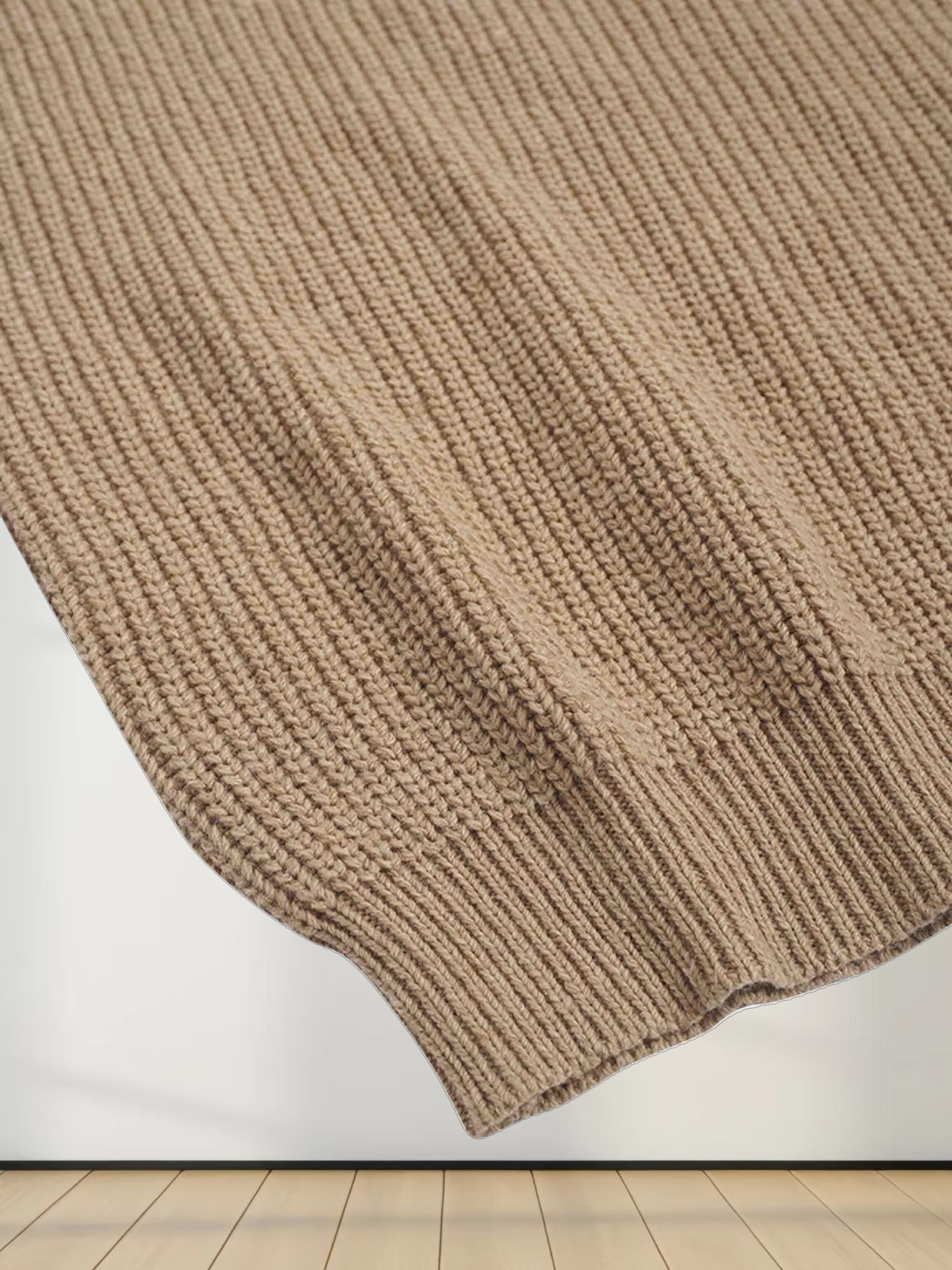 Puff Sleeve Sweater-Tan