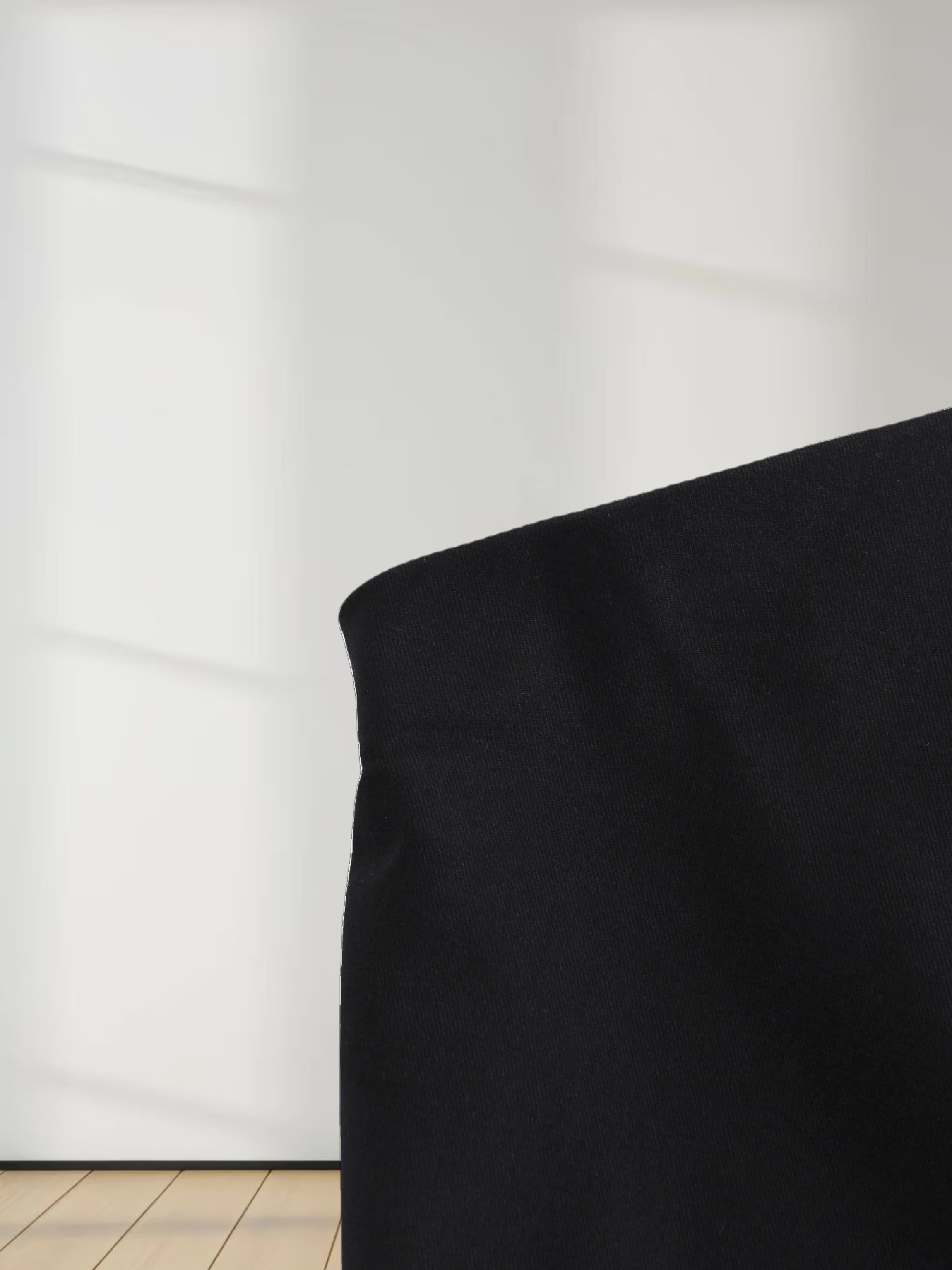 Wool Blend Slip Skirt-Navy