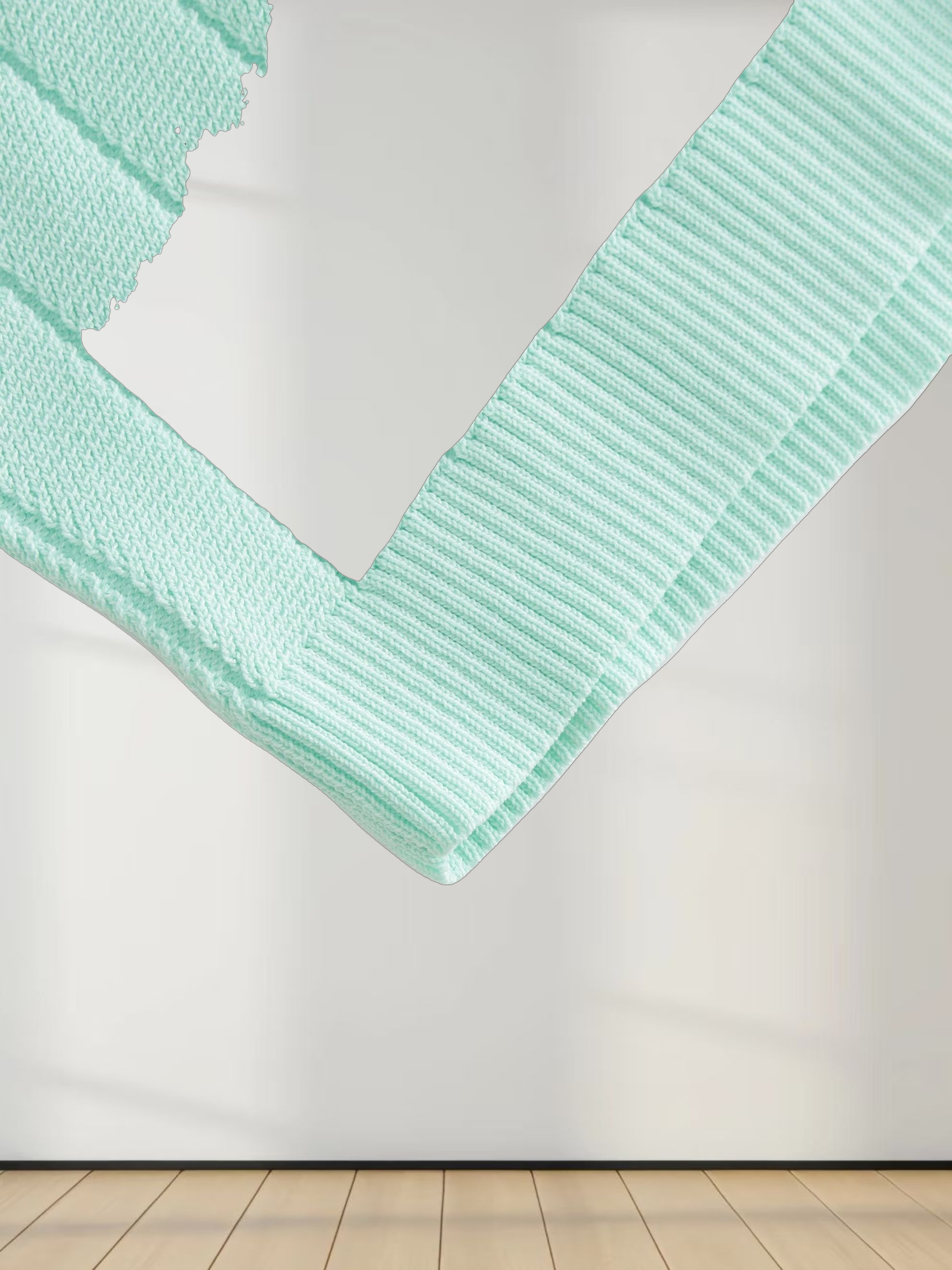 Silky Knit Cropped Cardigan-Mint Green