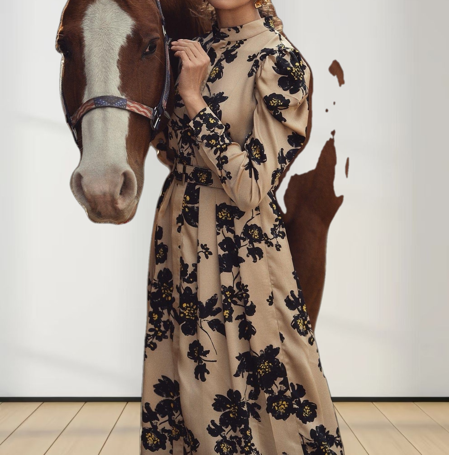 Lily Dress -Сopper Floral