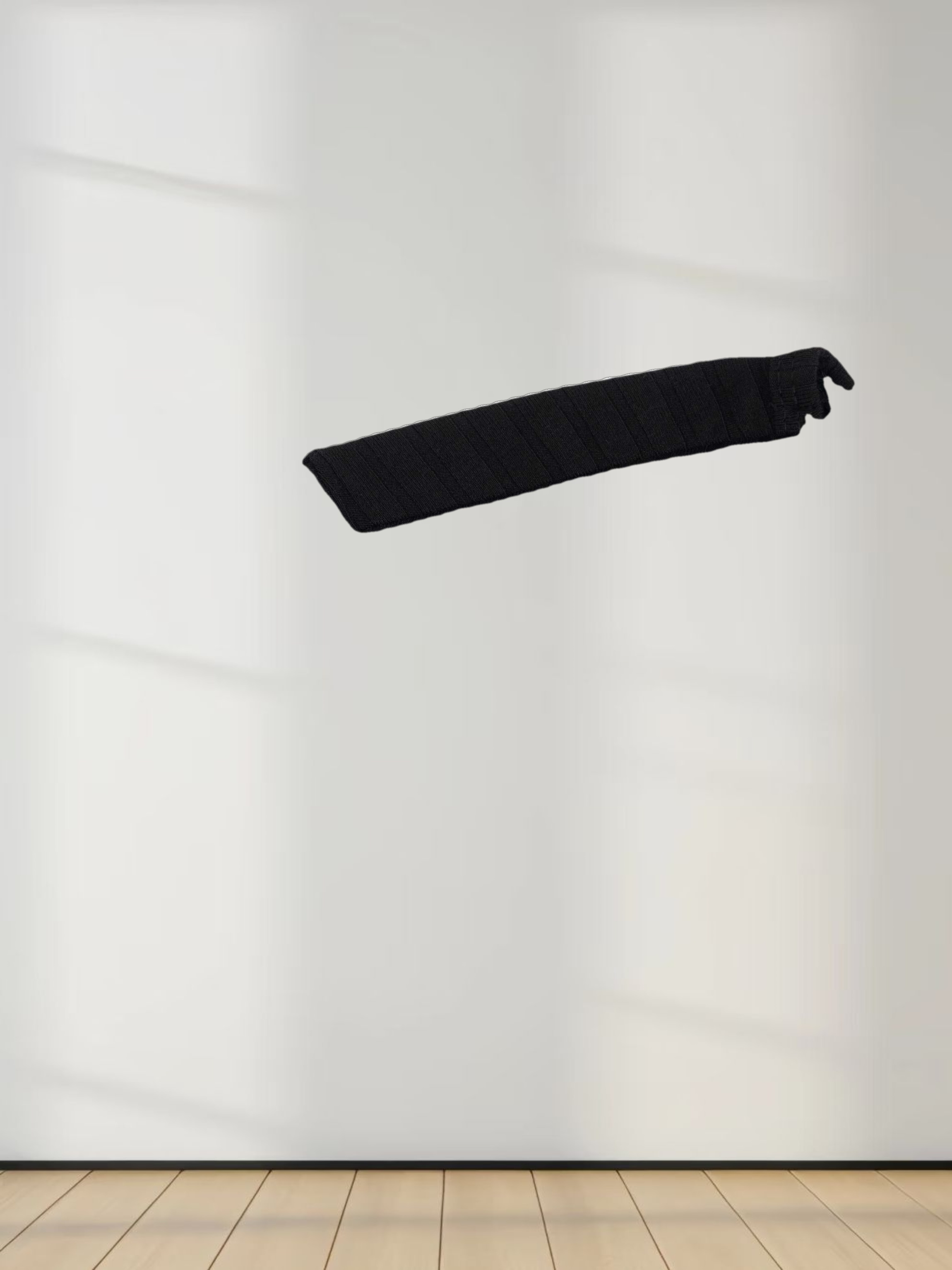 Ribbed High V Bomber-Black