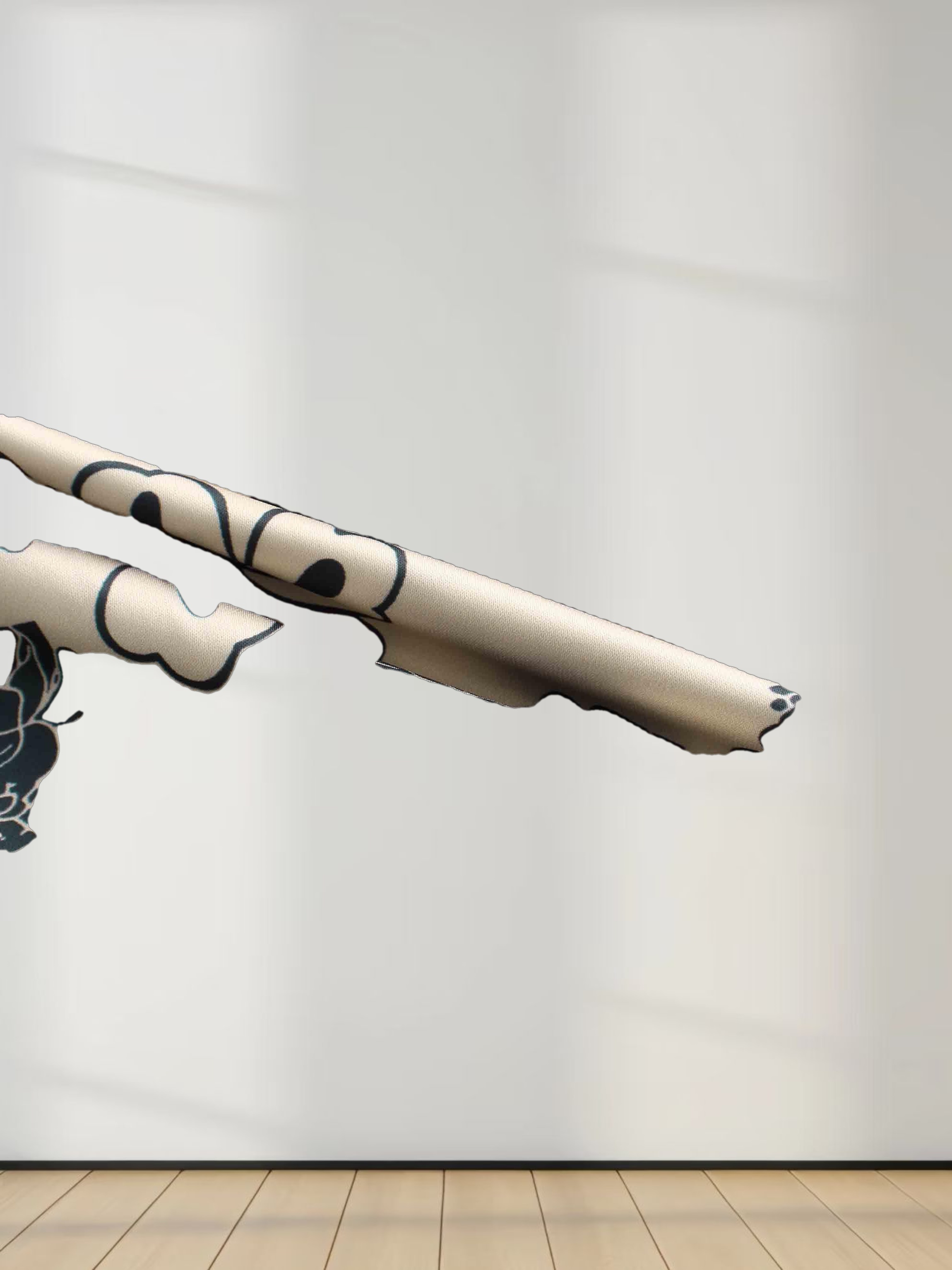 Oversized Faux Satin Blouse-Navy/Taupe Floral