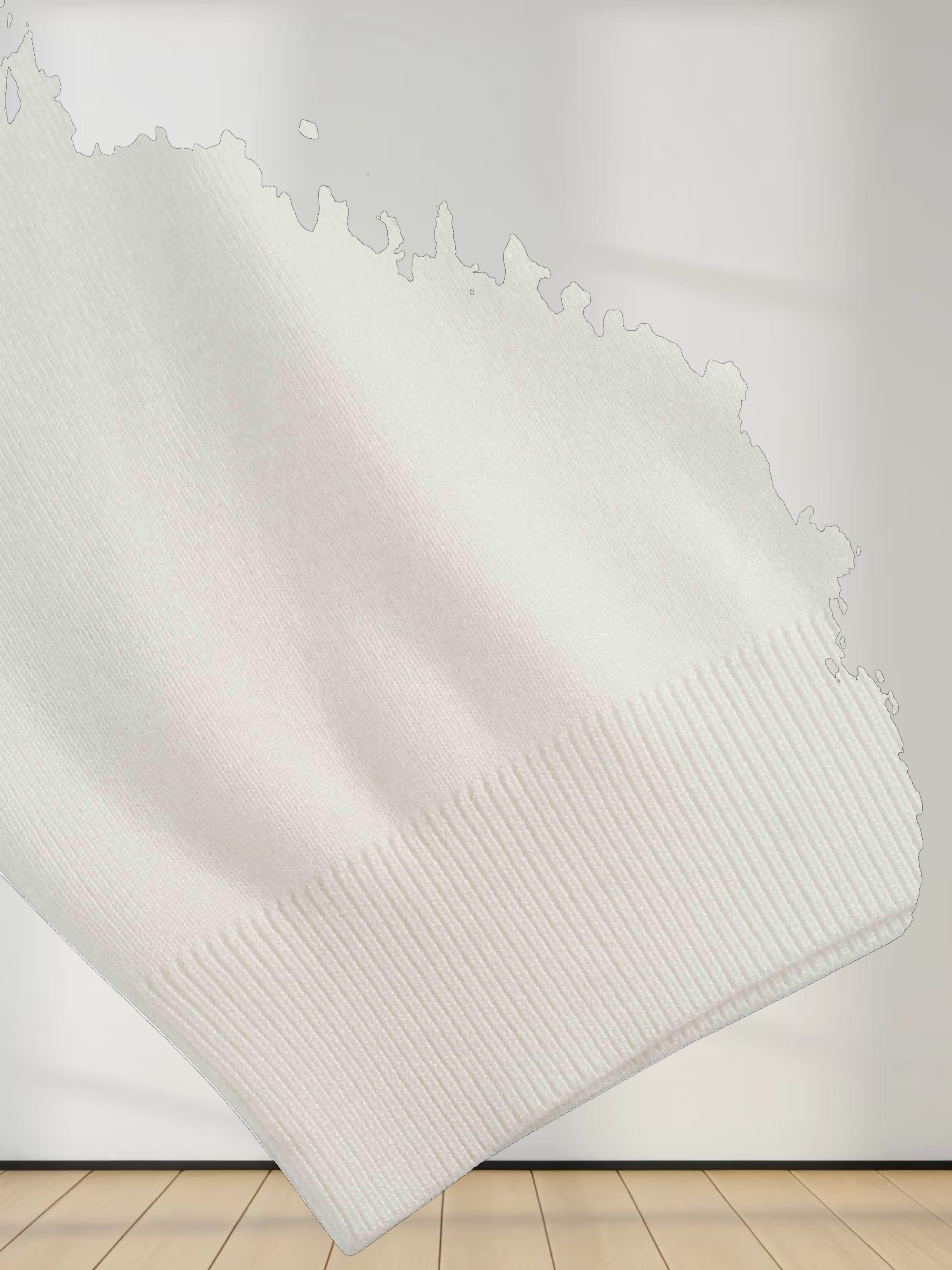 Mock Neck Thin Knit Sweater-Ivory