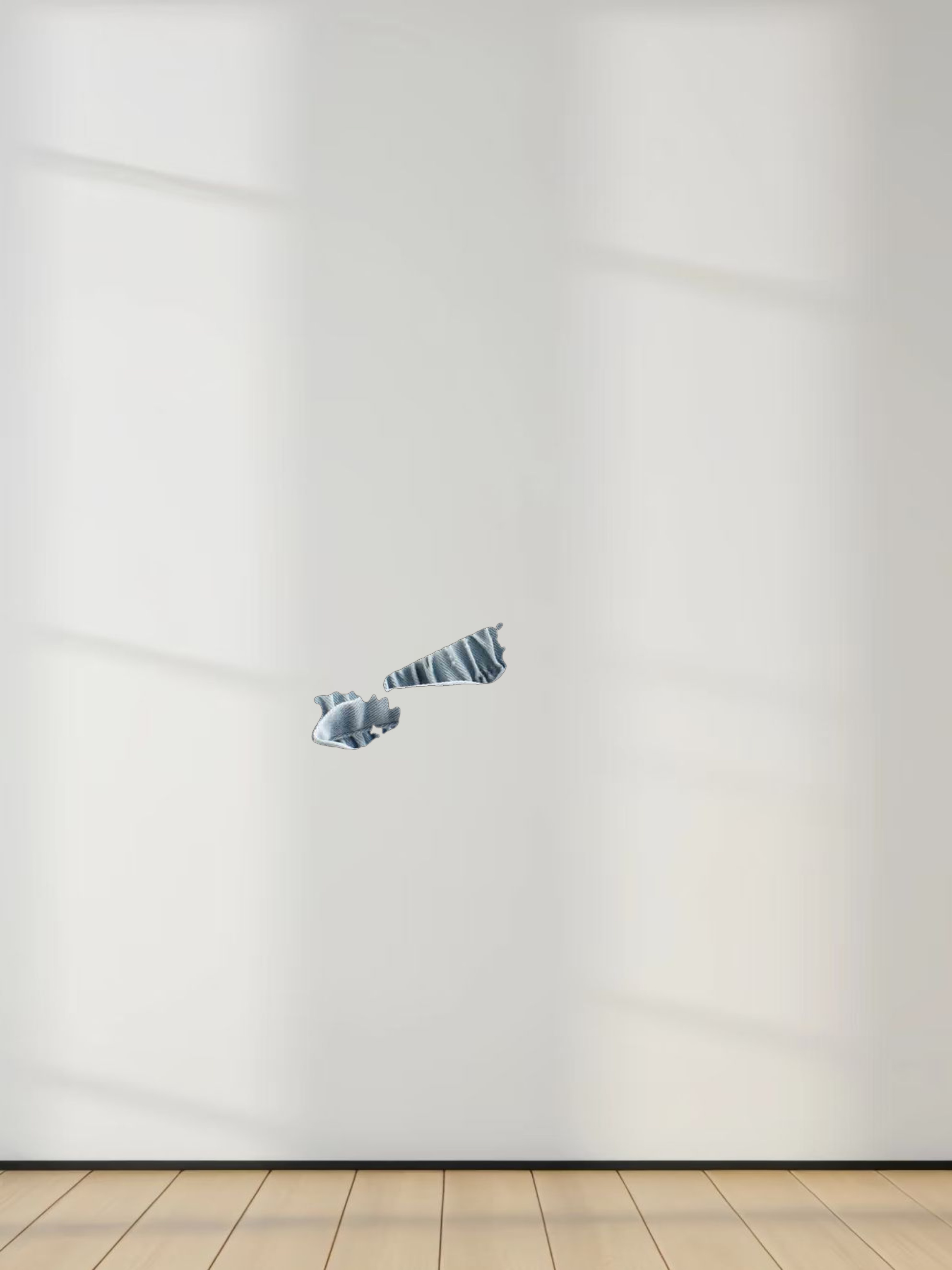 Stitched Micro Pleat Denim Skirt-Light Blue