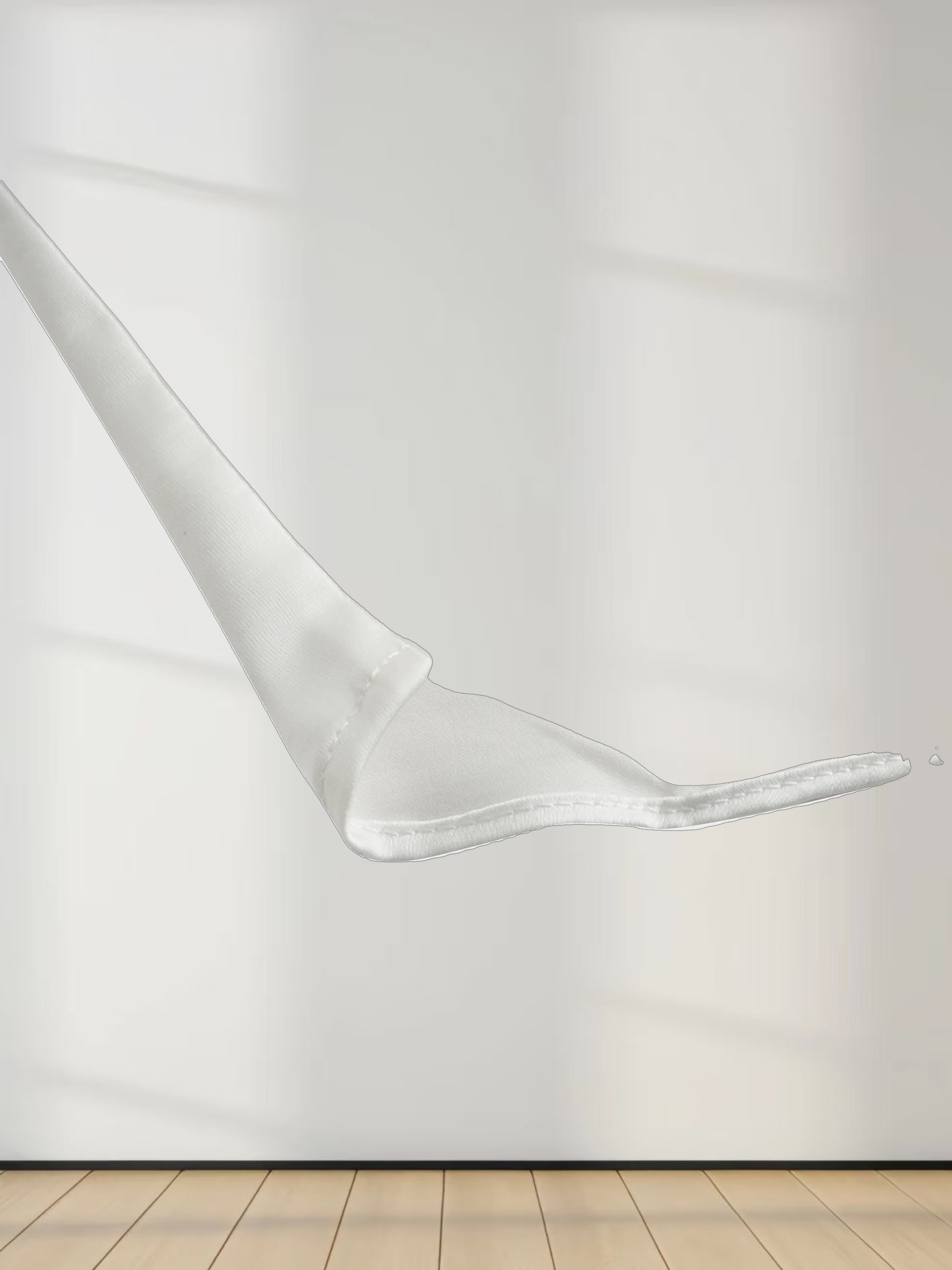 High/Low Faux Satin Crossover Top-White