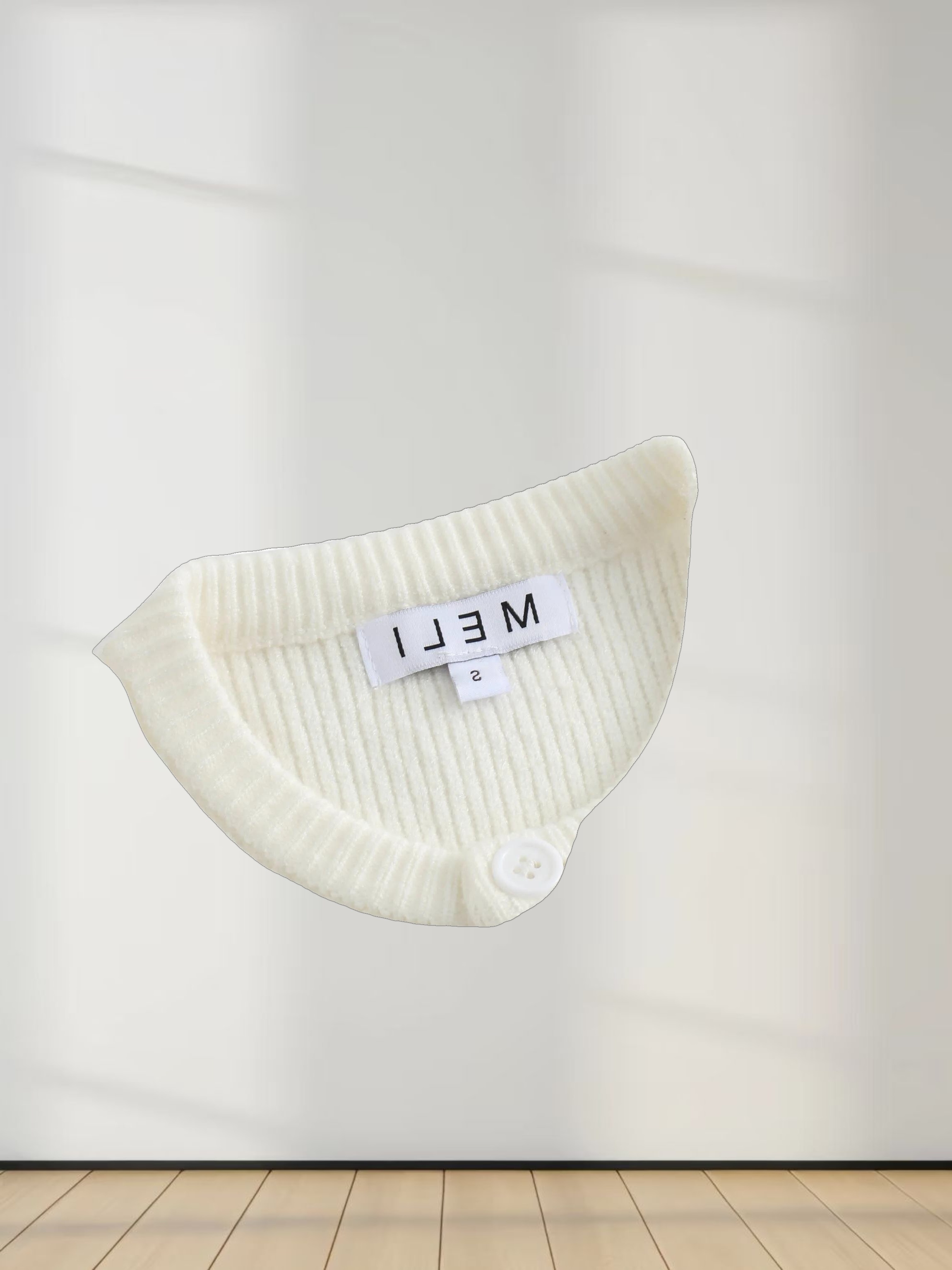 Textured Crew Cardigan-Ivory