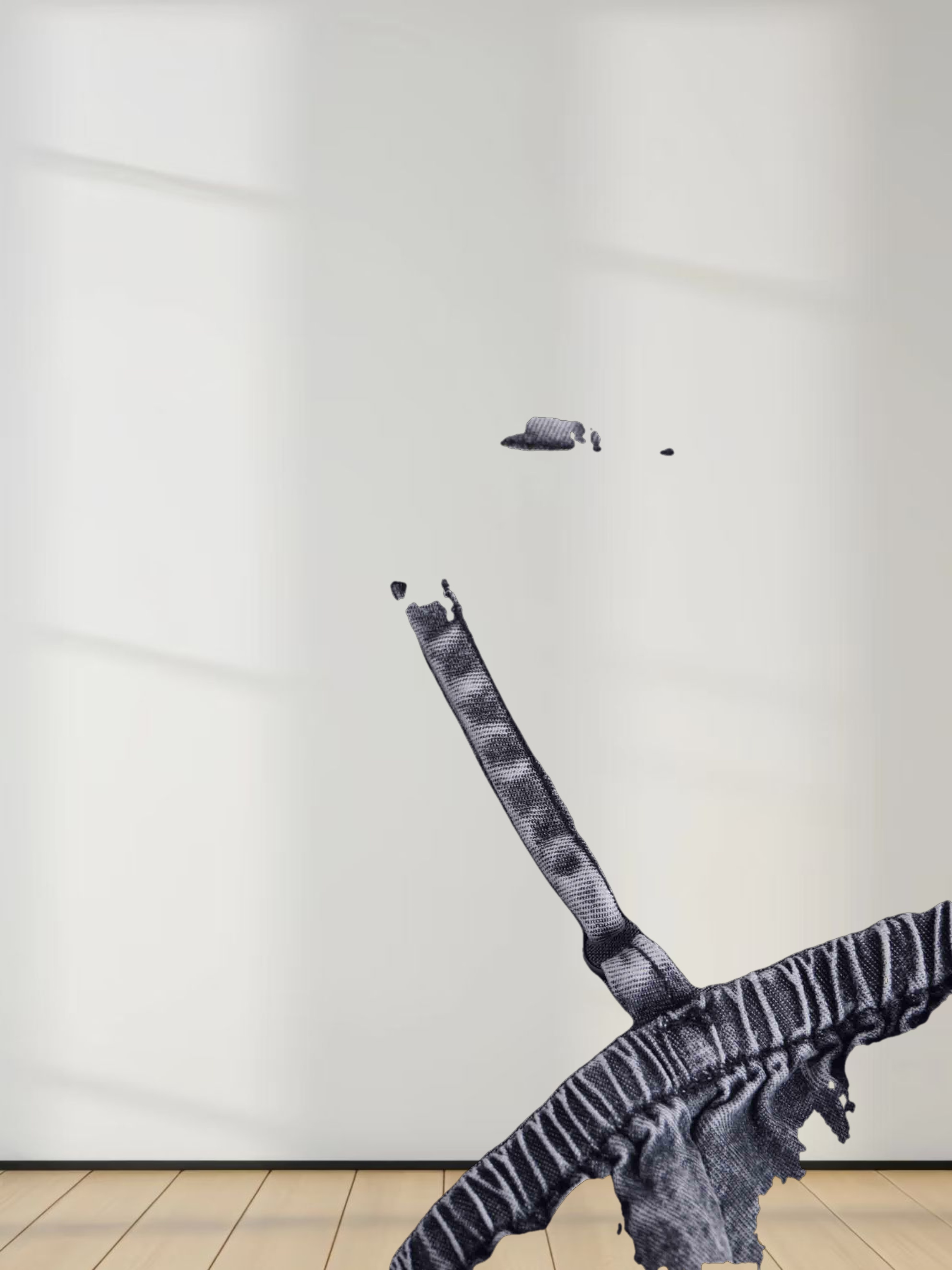 Crew Neck Jumper-Washed Black Denim