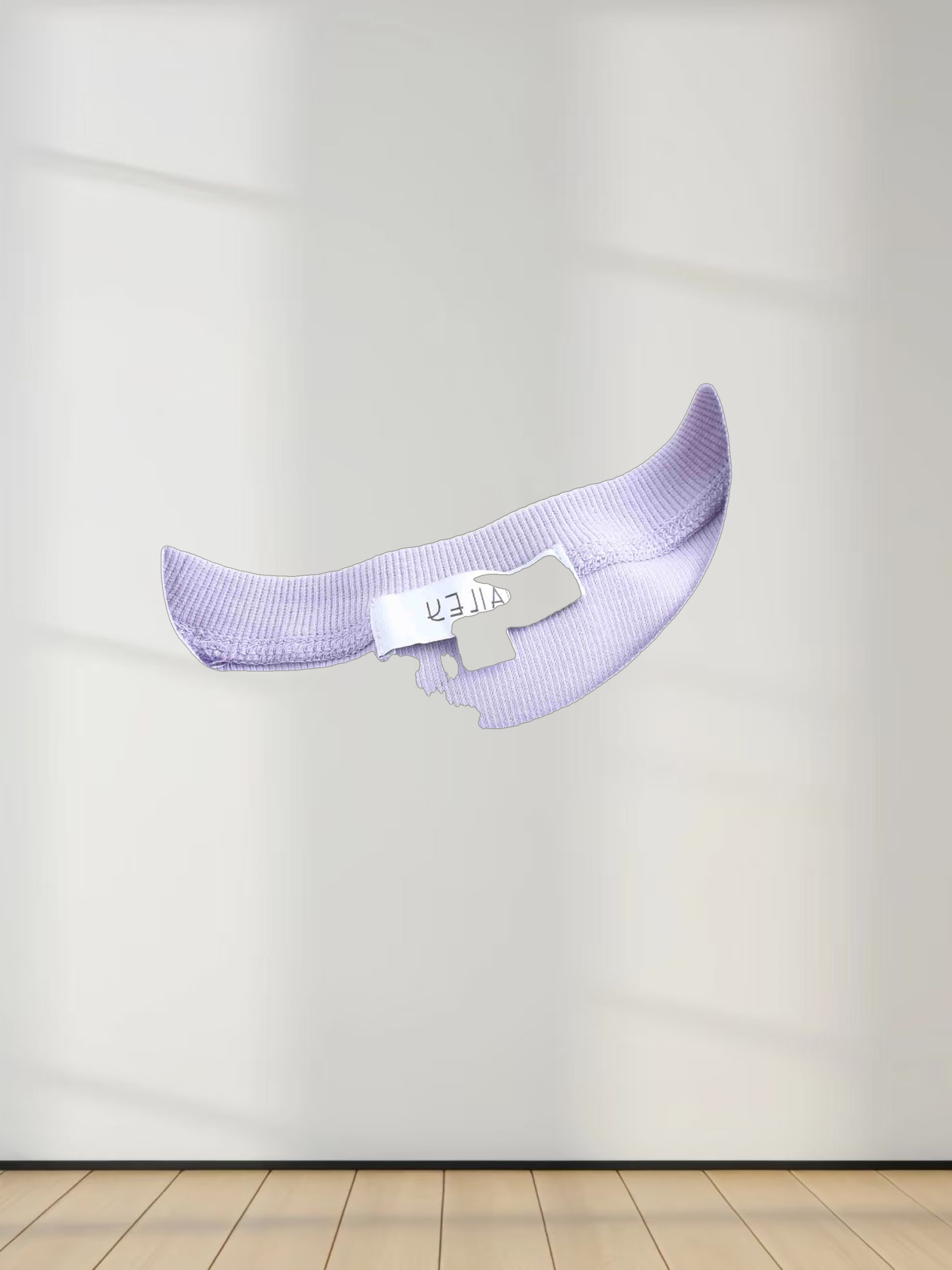 Ribbed Crew Neck Puff Sleeve Top-Lavender