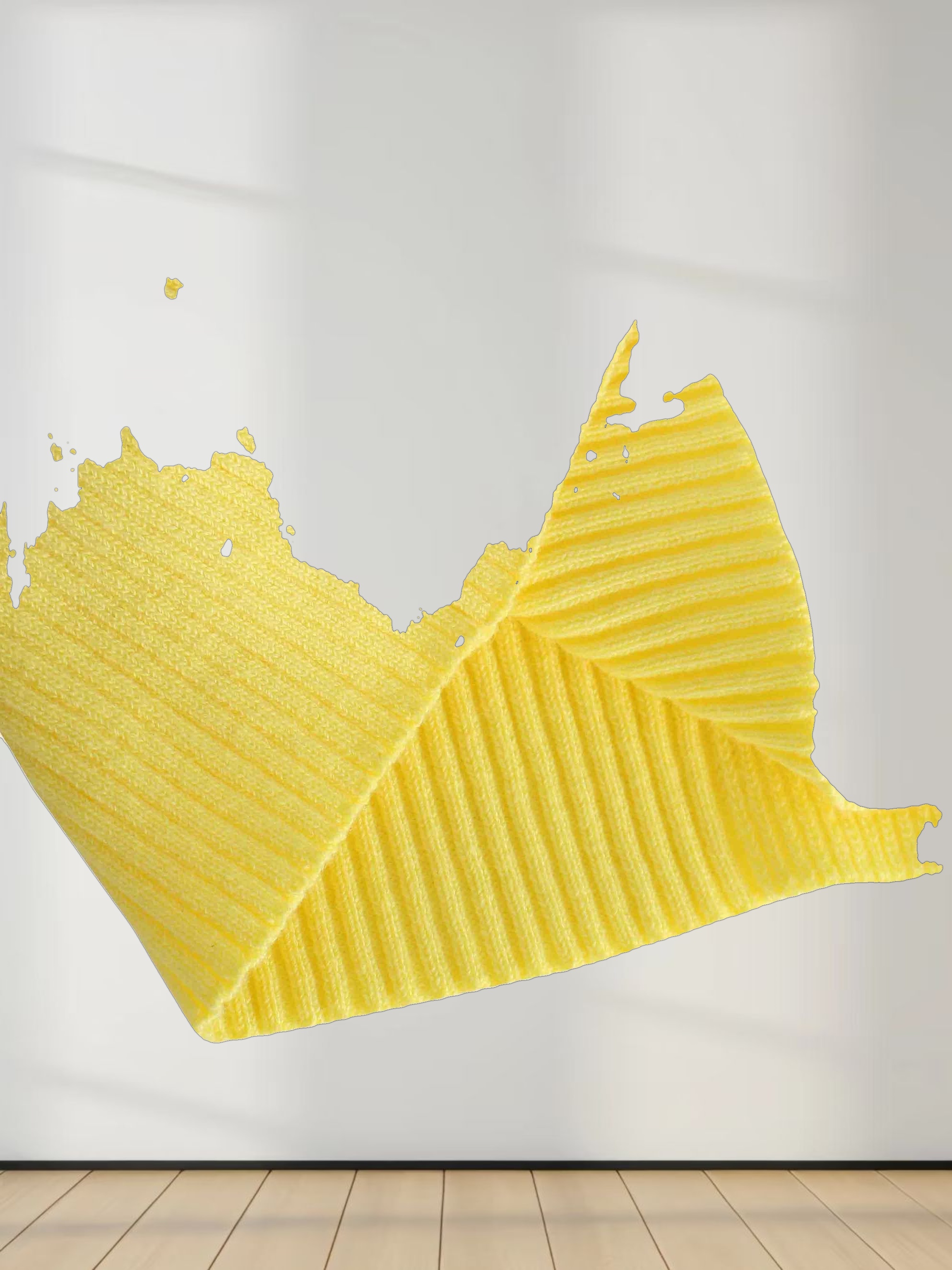 Center Design Sweater-Yellow