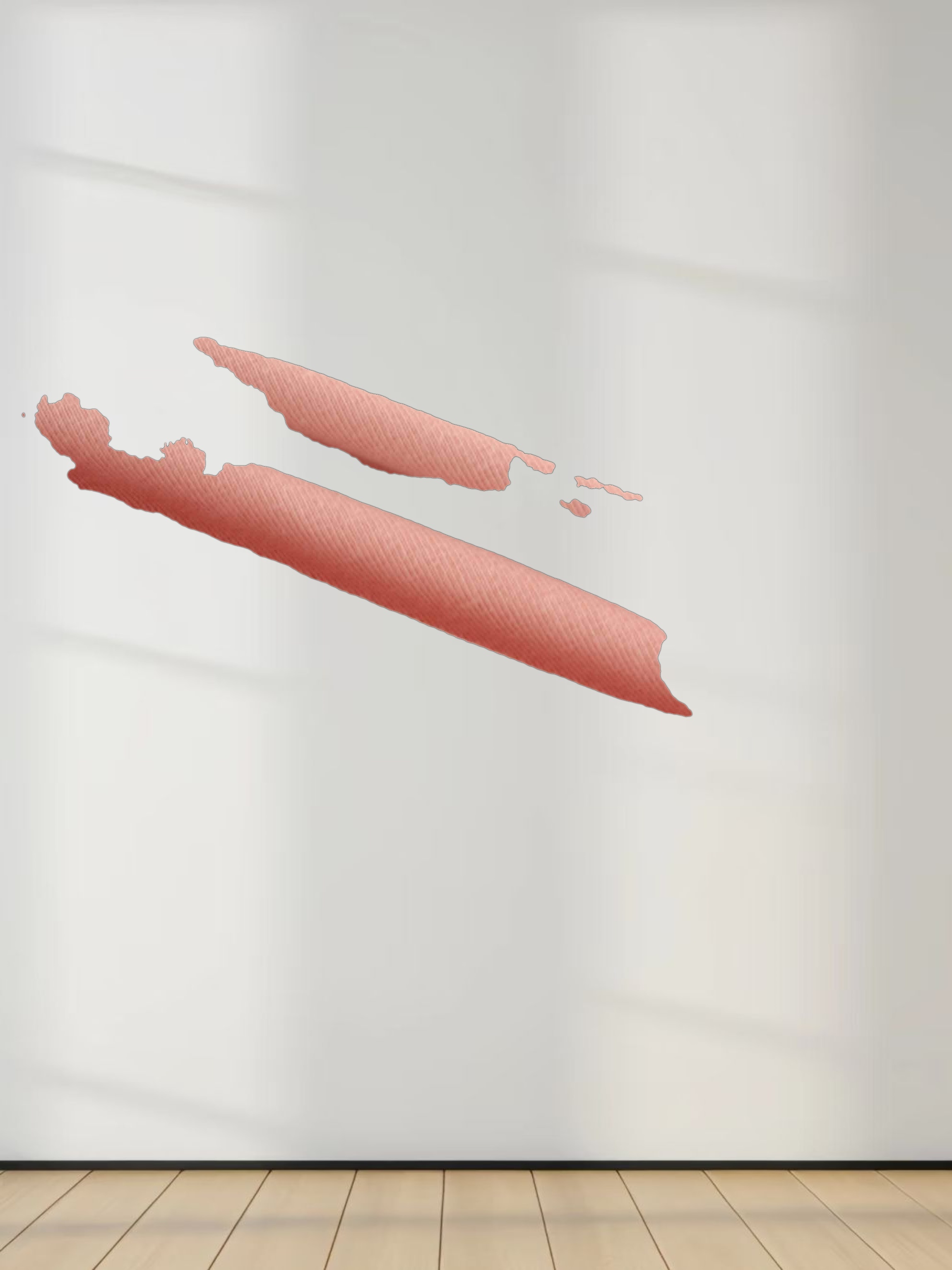 BASIC HIGH V TEE 3Q-PEACH