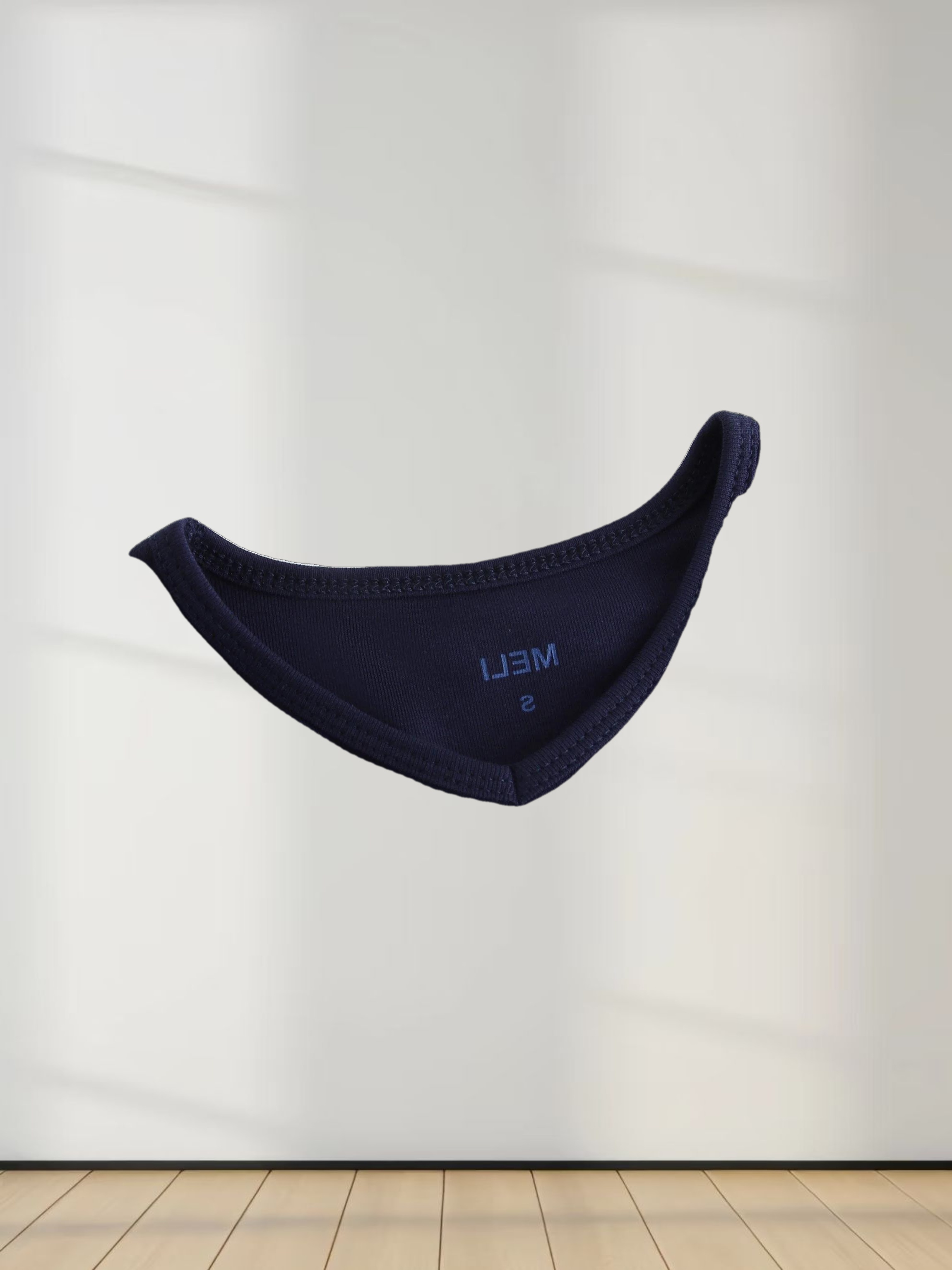 BASIC HIGH V TEE LS-NAVY