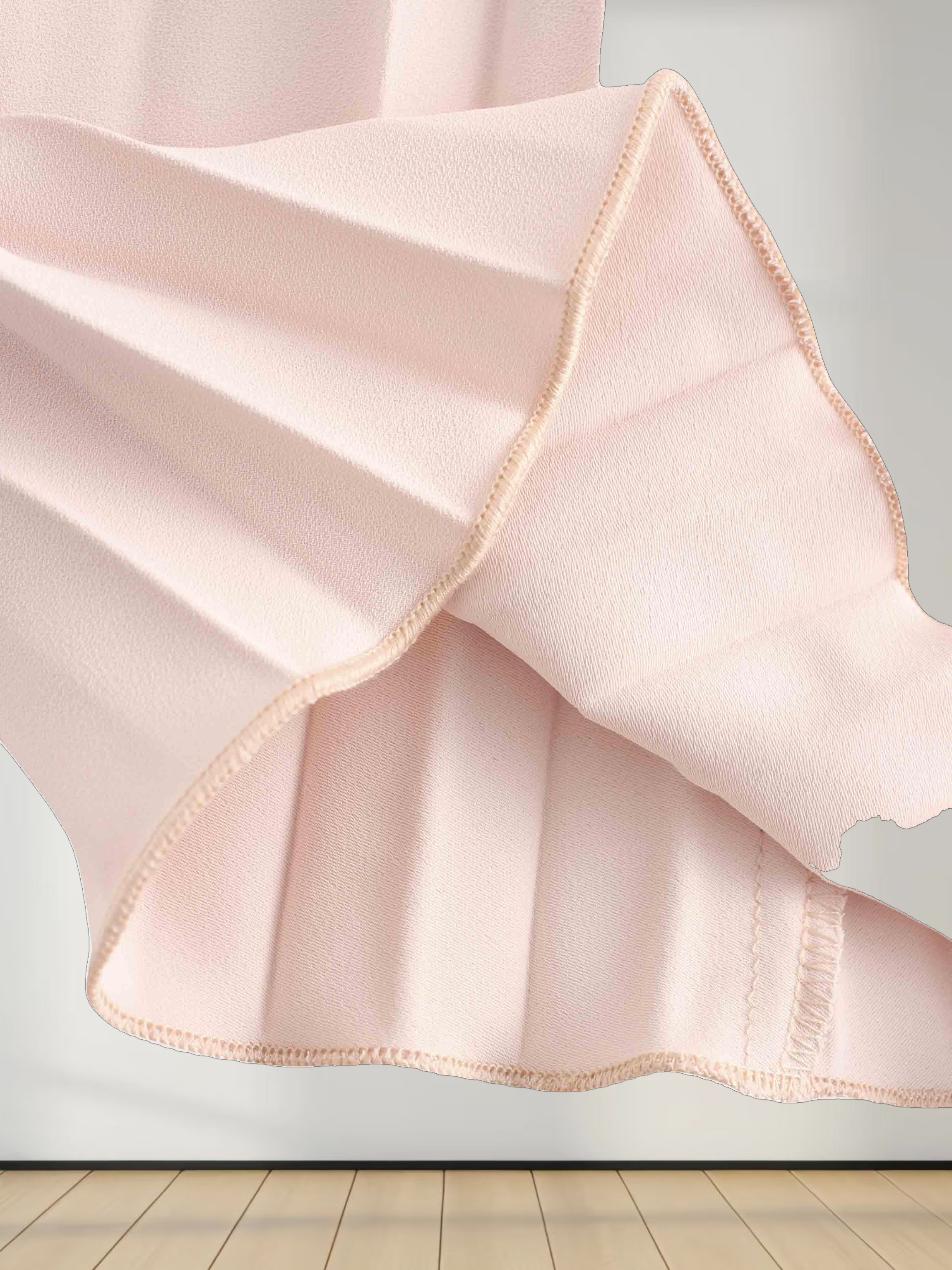 Crepe Pleated Maxi Skirt-Pink