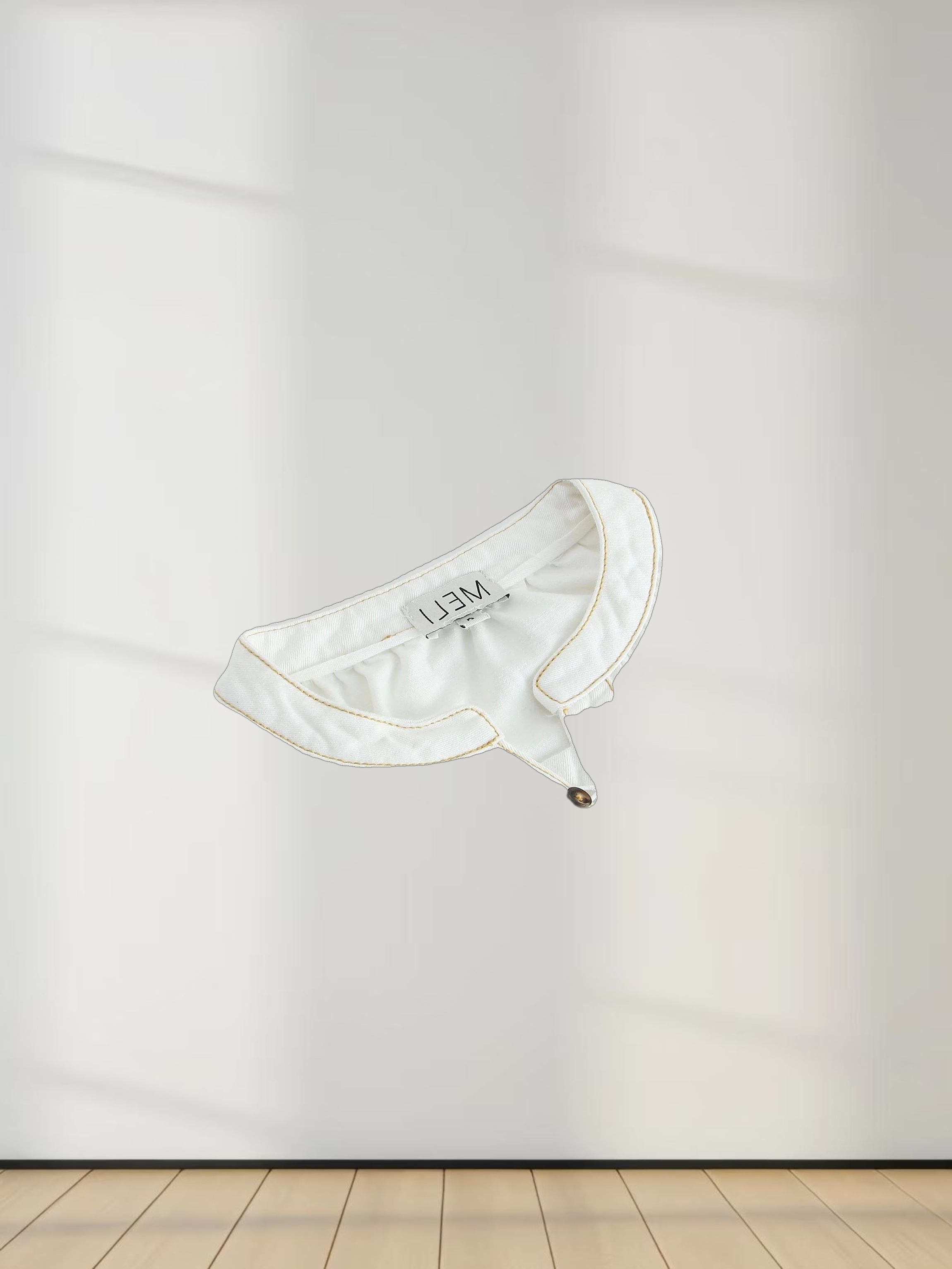 Denim Trapeze Top-White Denim