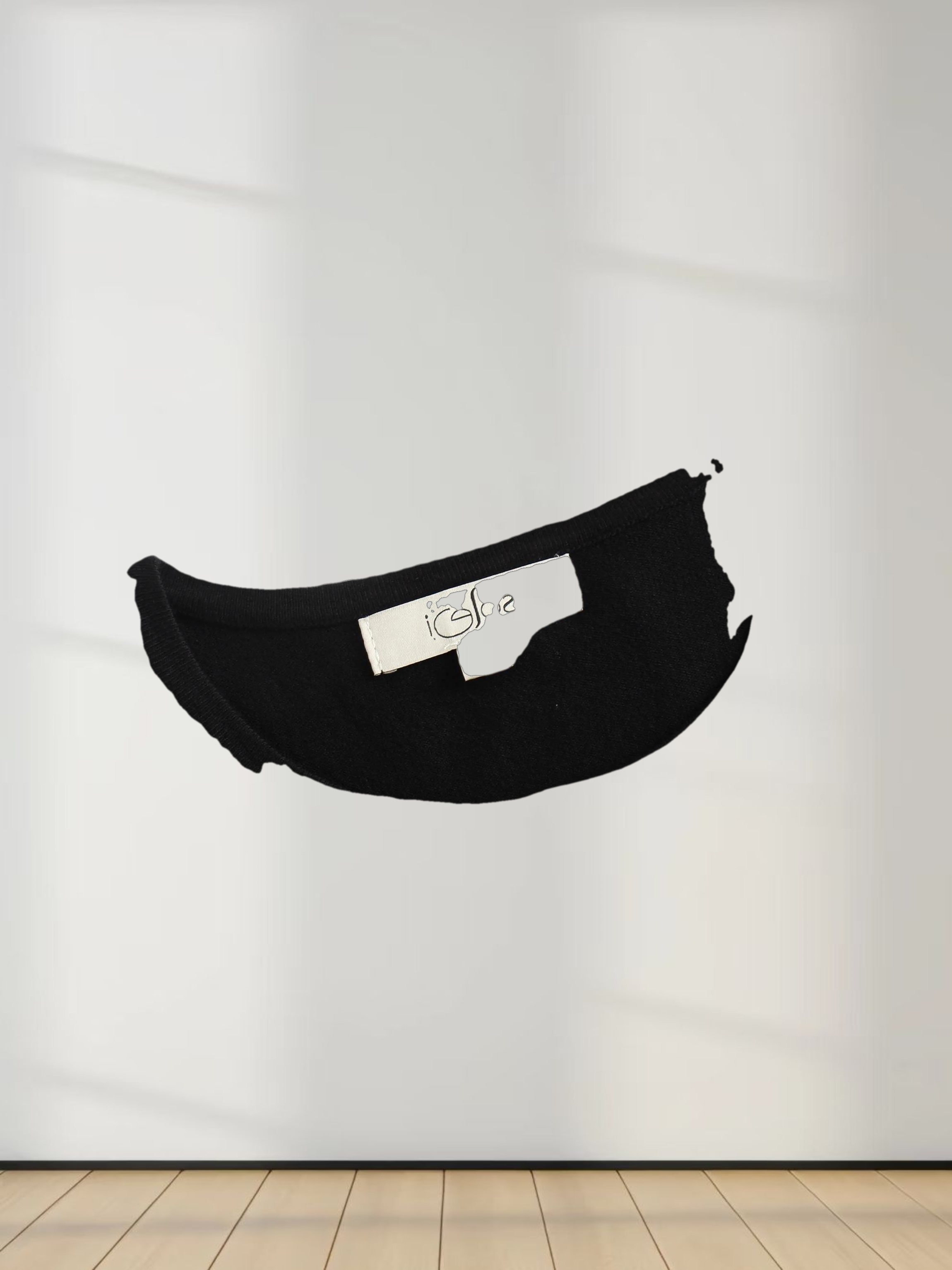 Crochet Puff Flower Sweater Set-Black