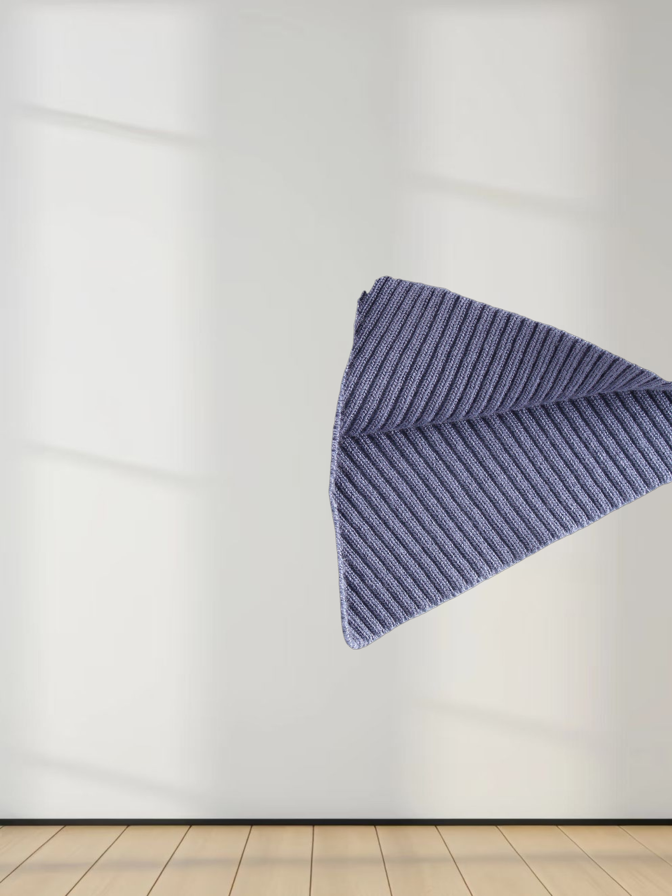 Basic Crew Sweater 3Q-Denim Blue