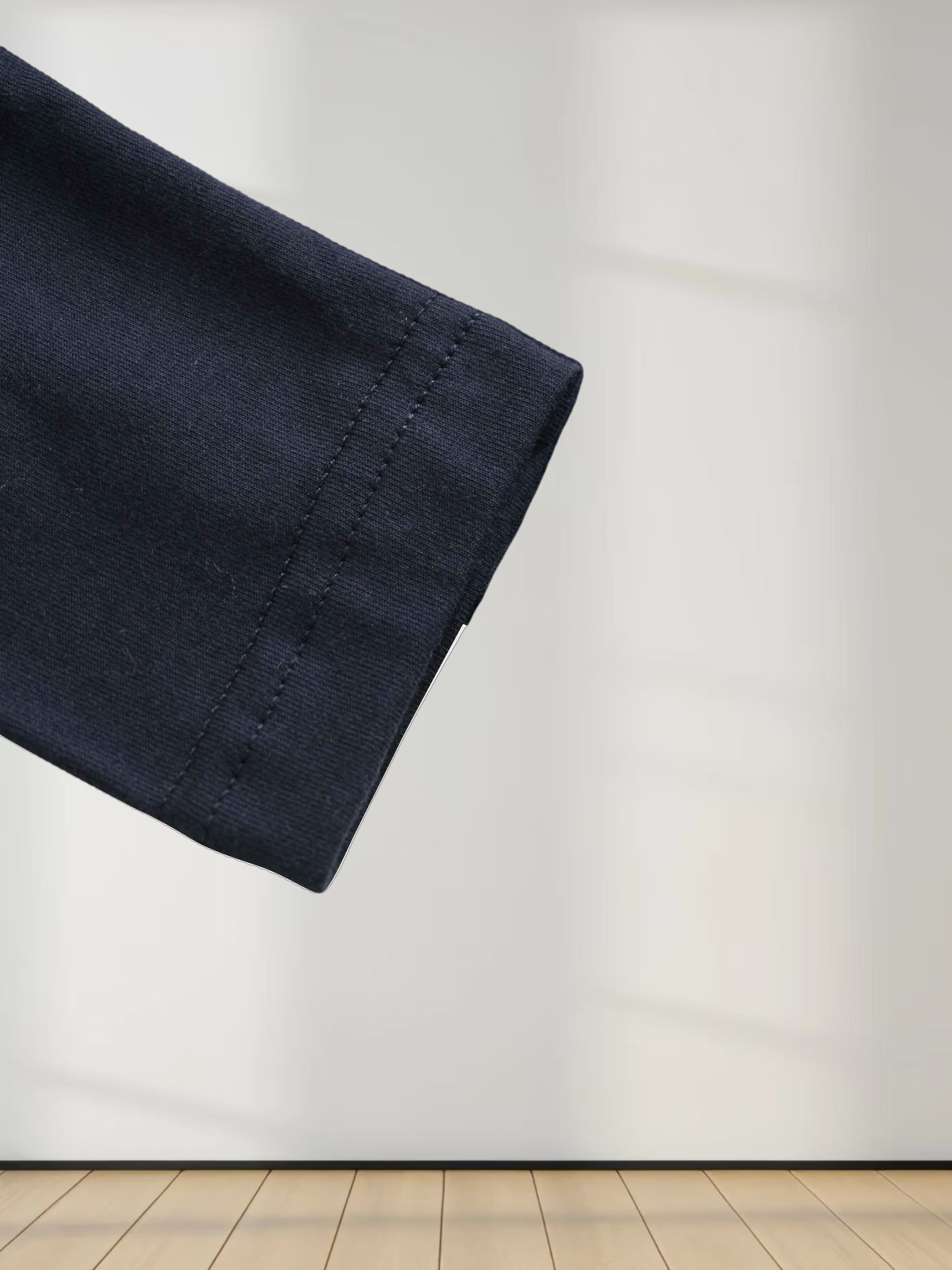 Pleat Front Button Down Dress-Navy