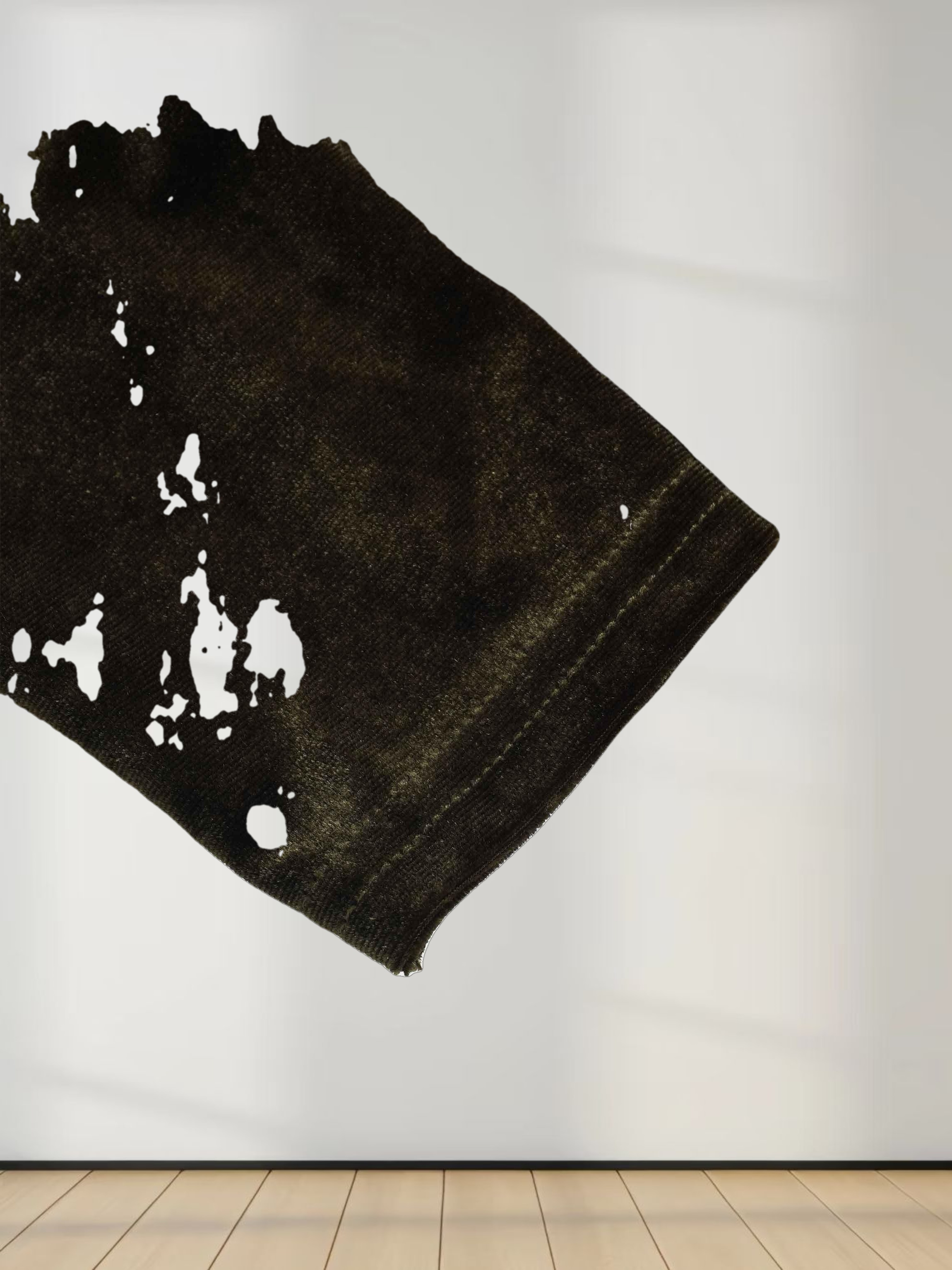 Velour Button Down Crew Cardigan-Green