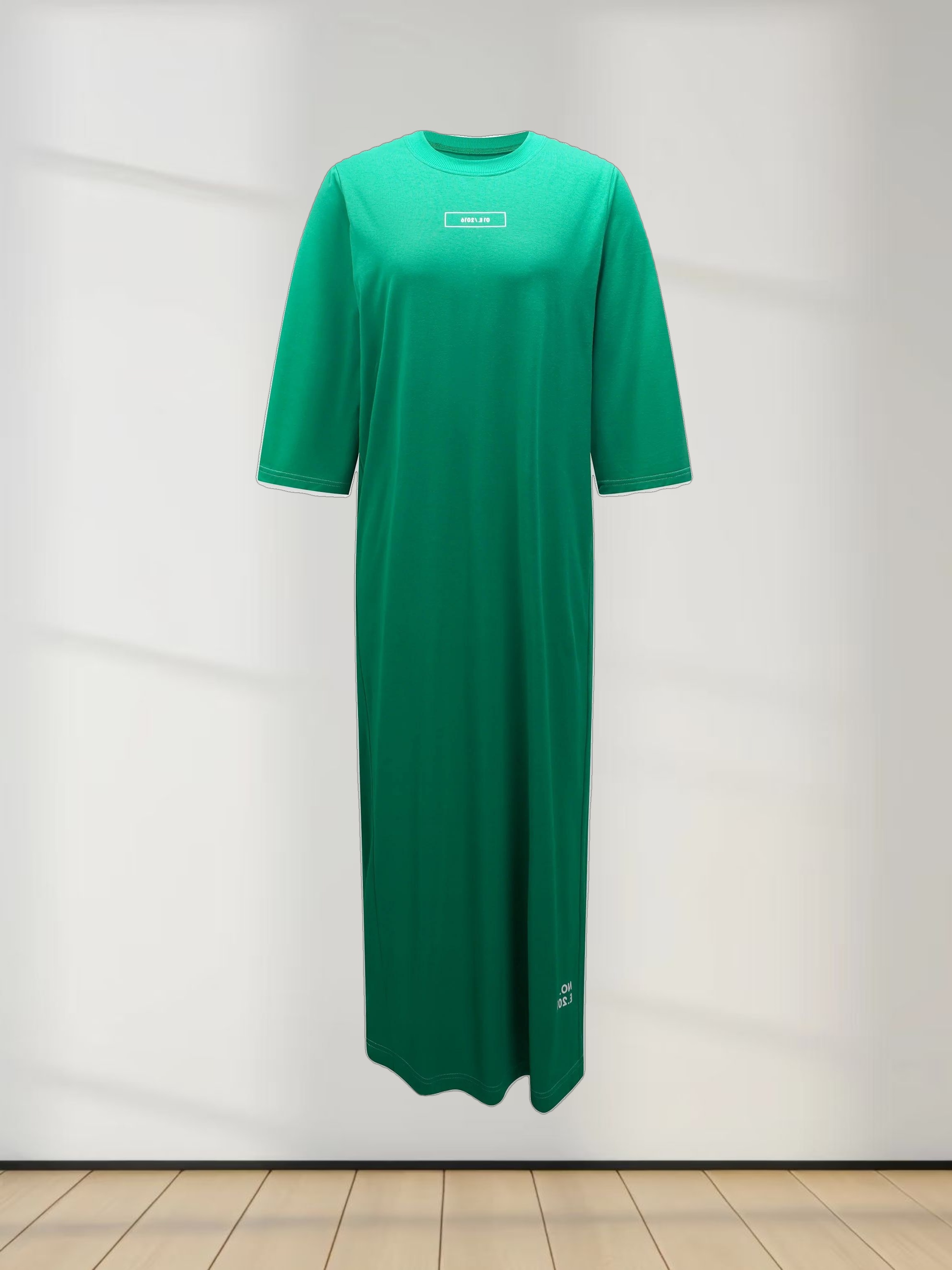 T-Shirt Maxi Dress-Kelly Green