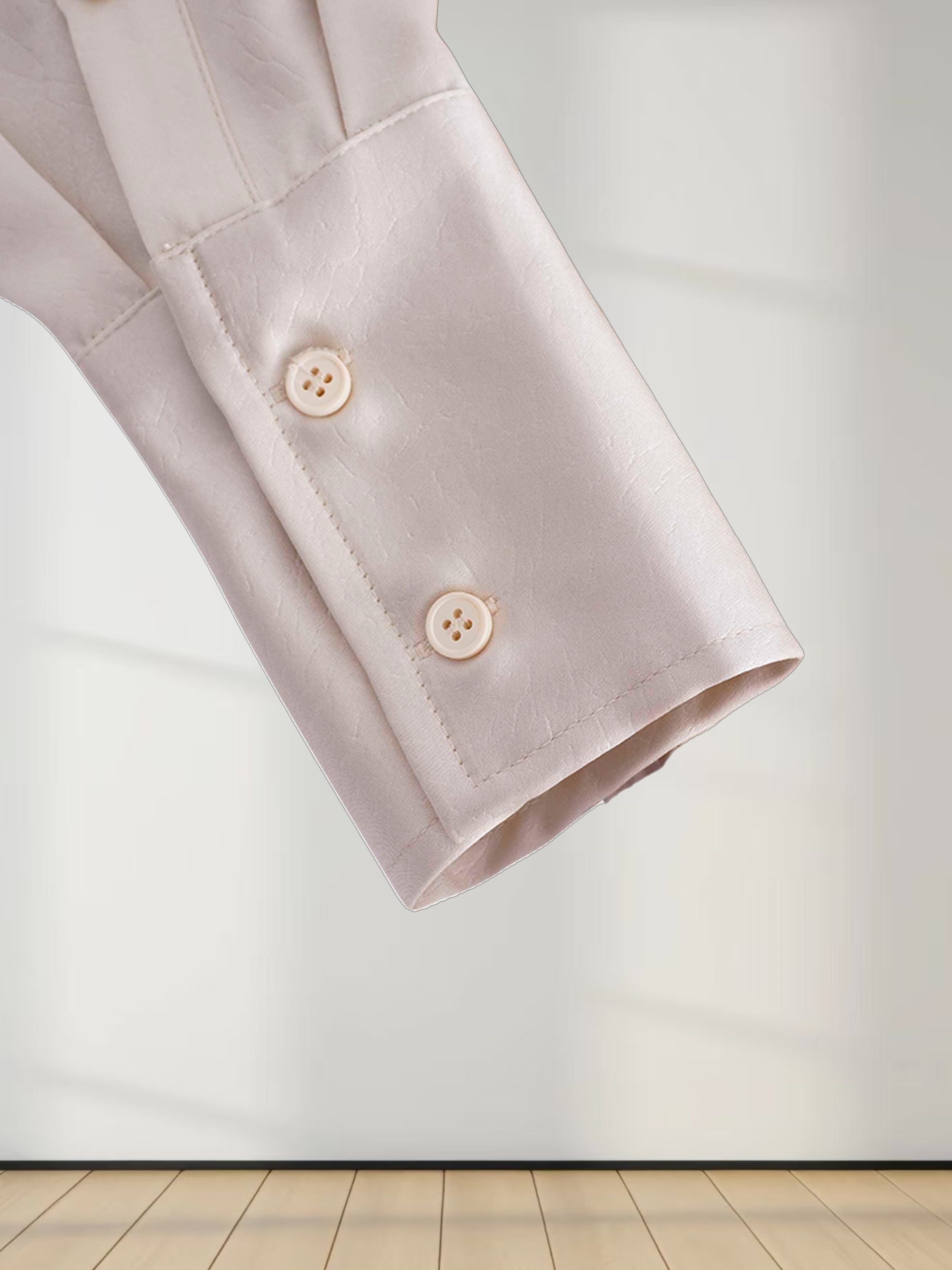 Side Gathered Dress-Champagne