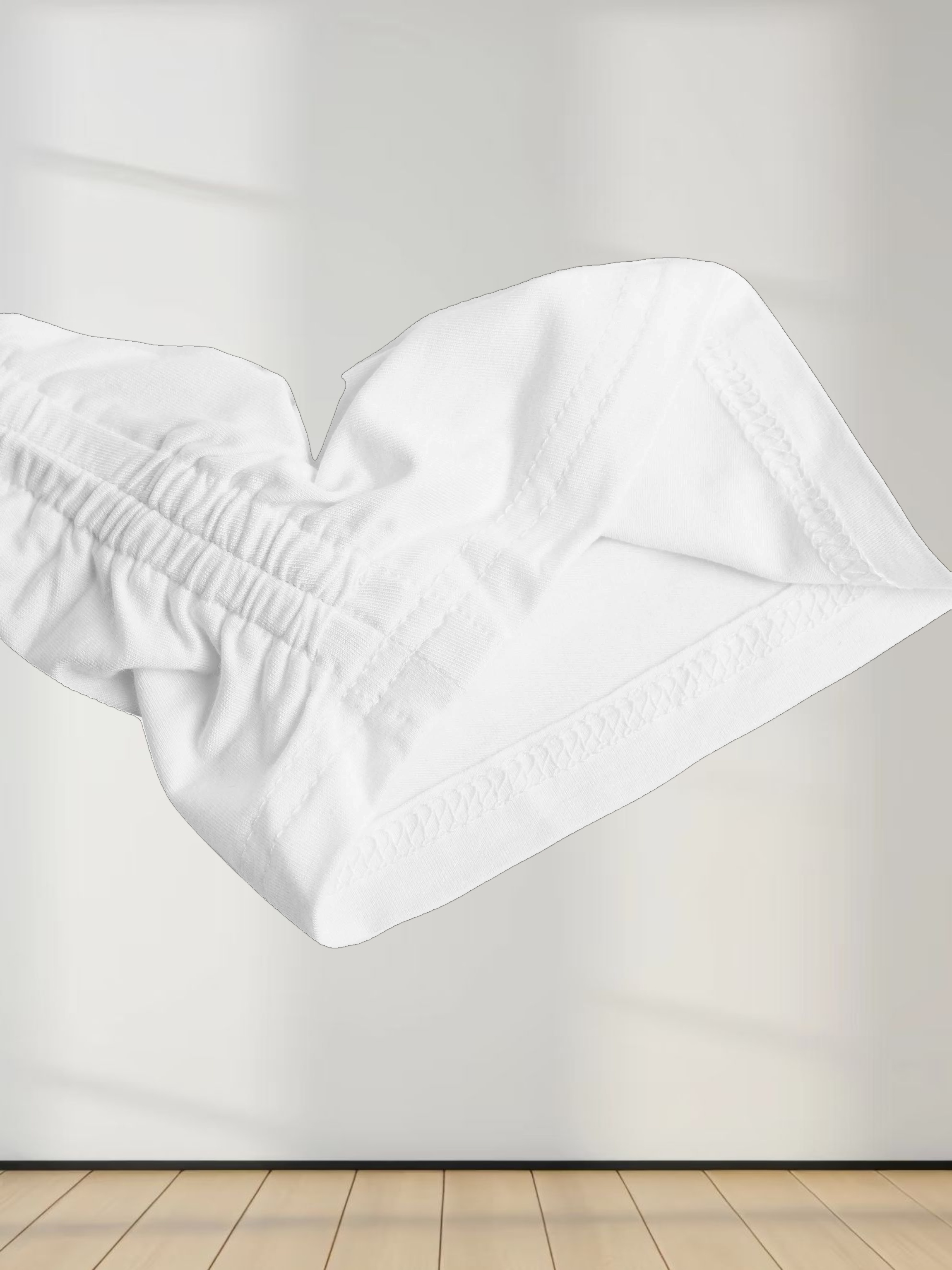 SIDE ELASTIC TEE-WHITE