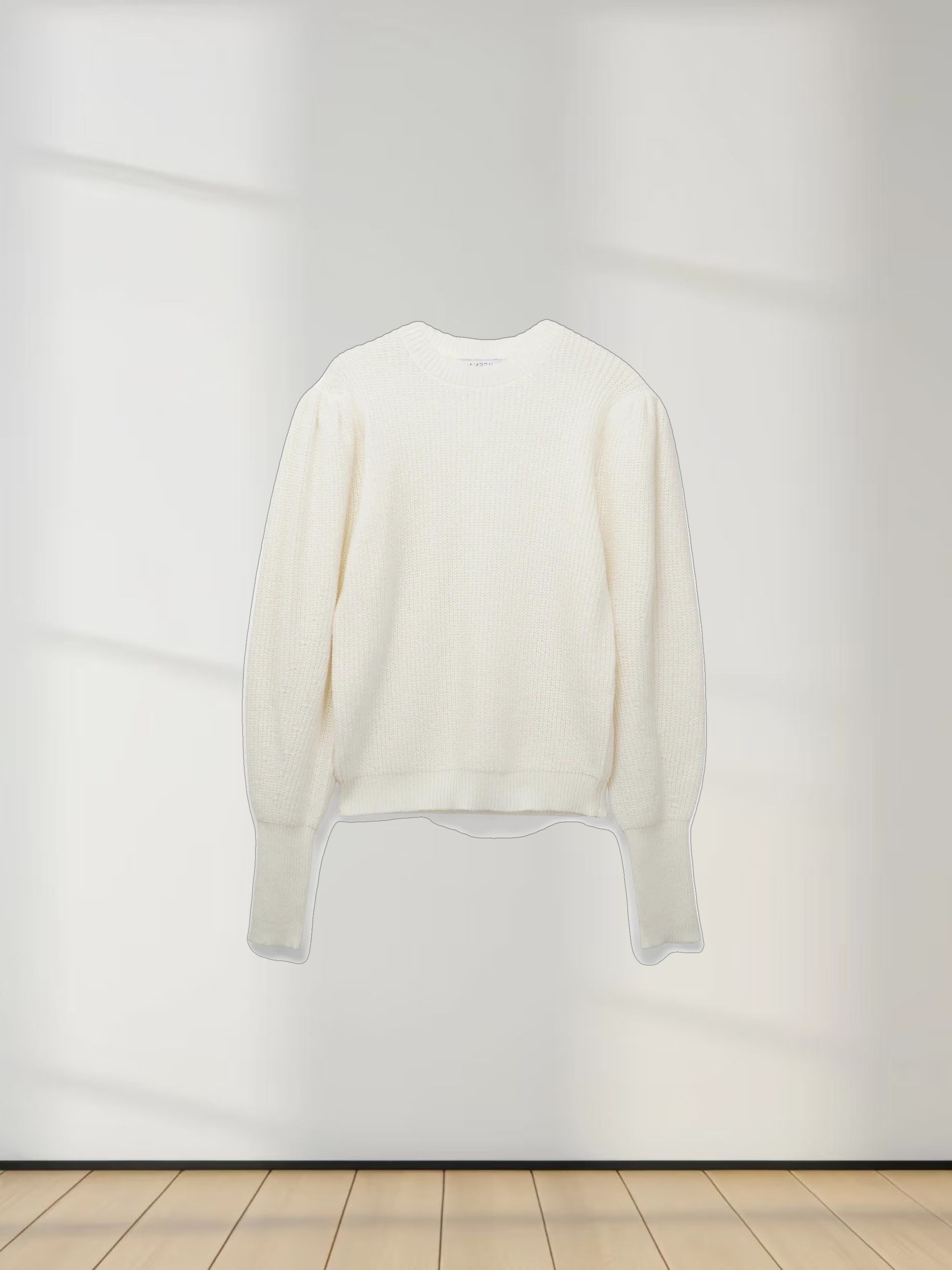 Puff Sleeve Sweater-Cream