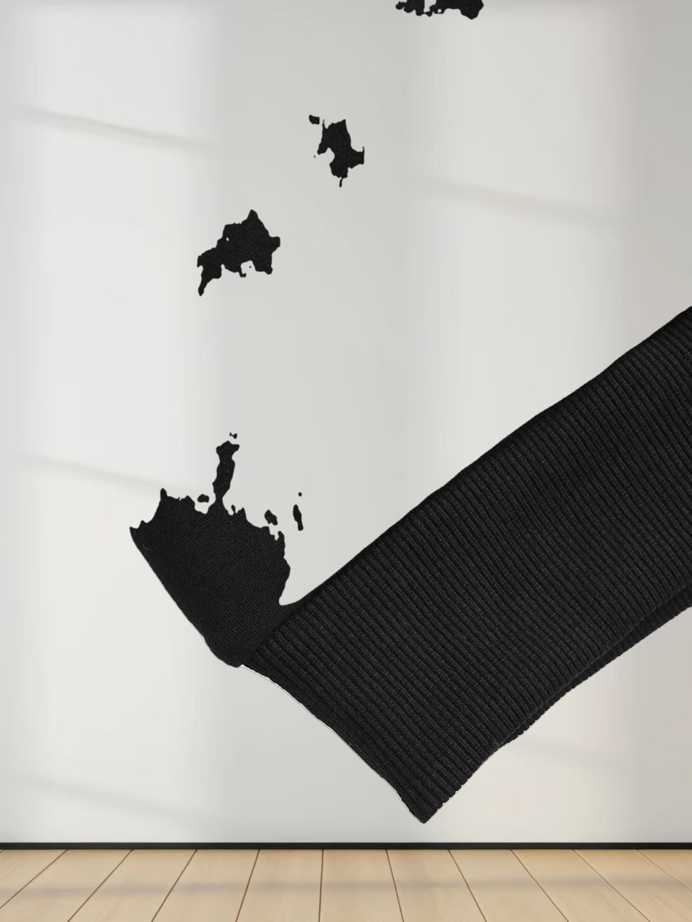 Embossed Crown Sweatshirt-Black