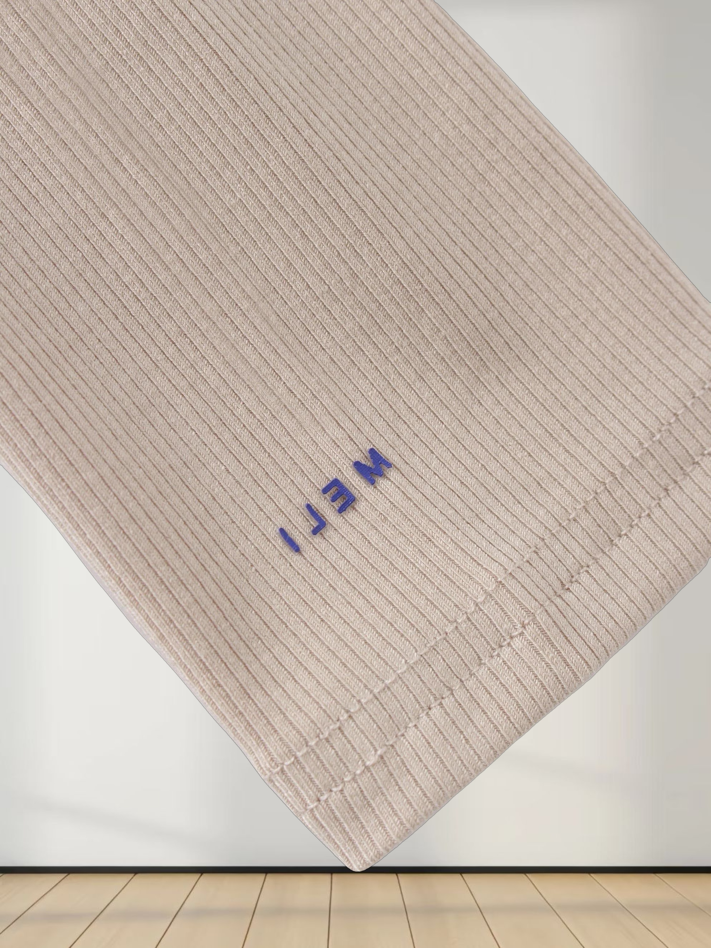 High V Ribbed Tee LS-Sand