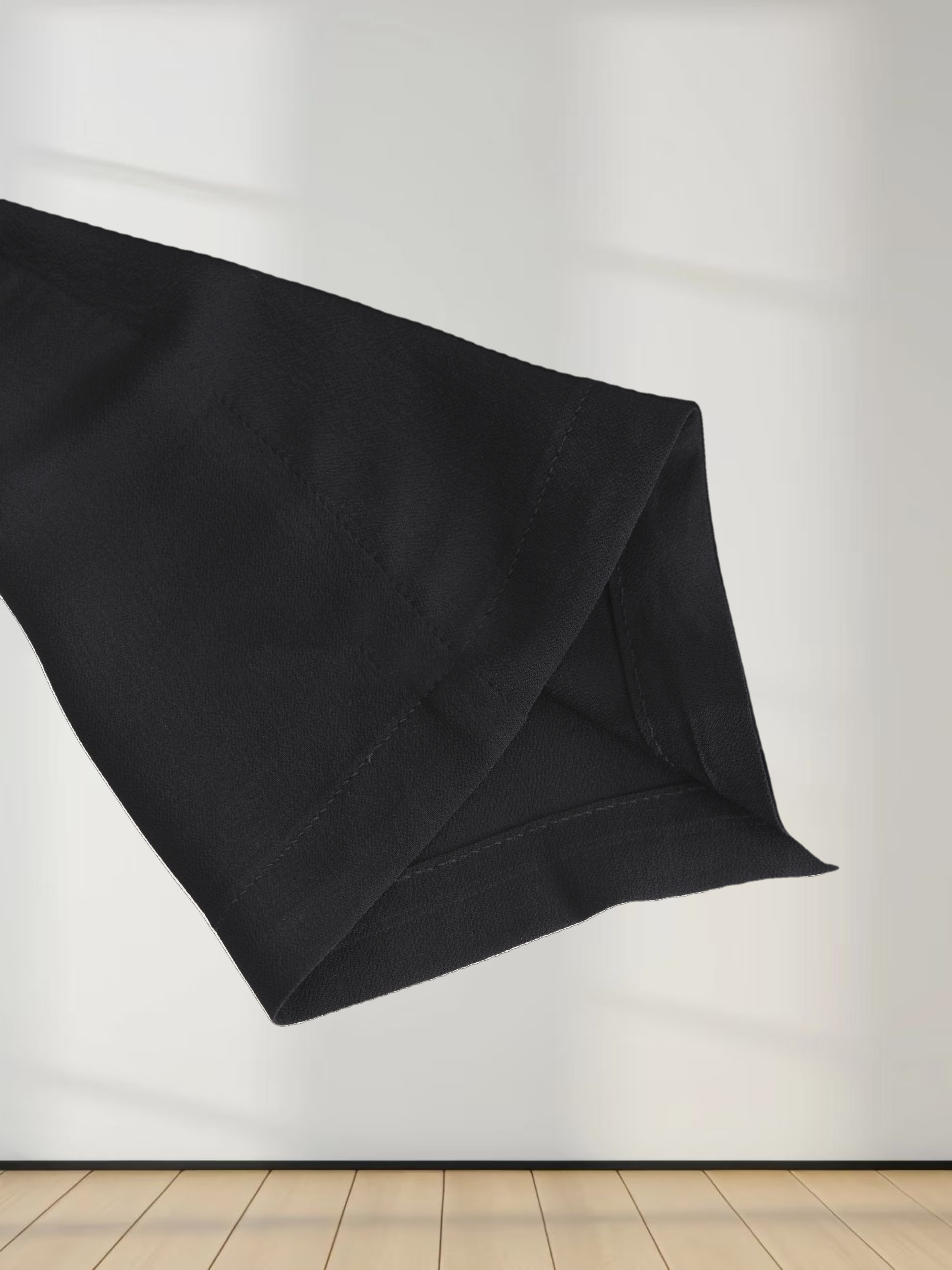 U Shape Wrap Prong Dress-Black