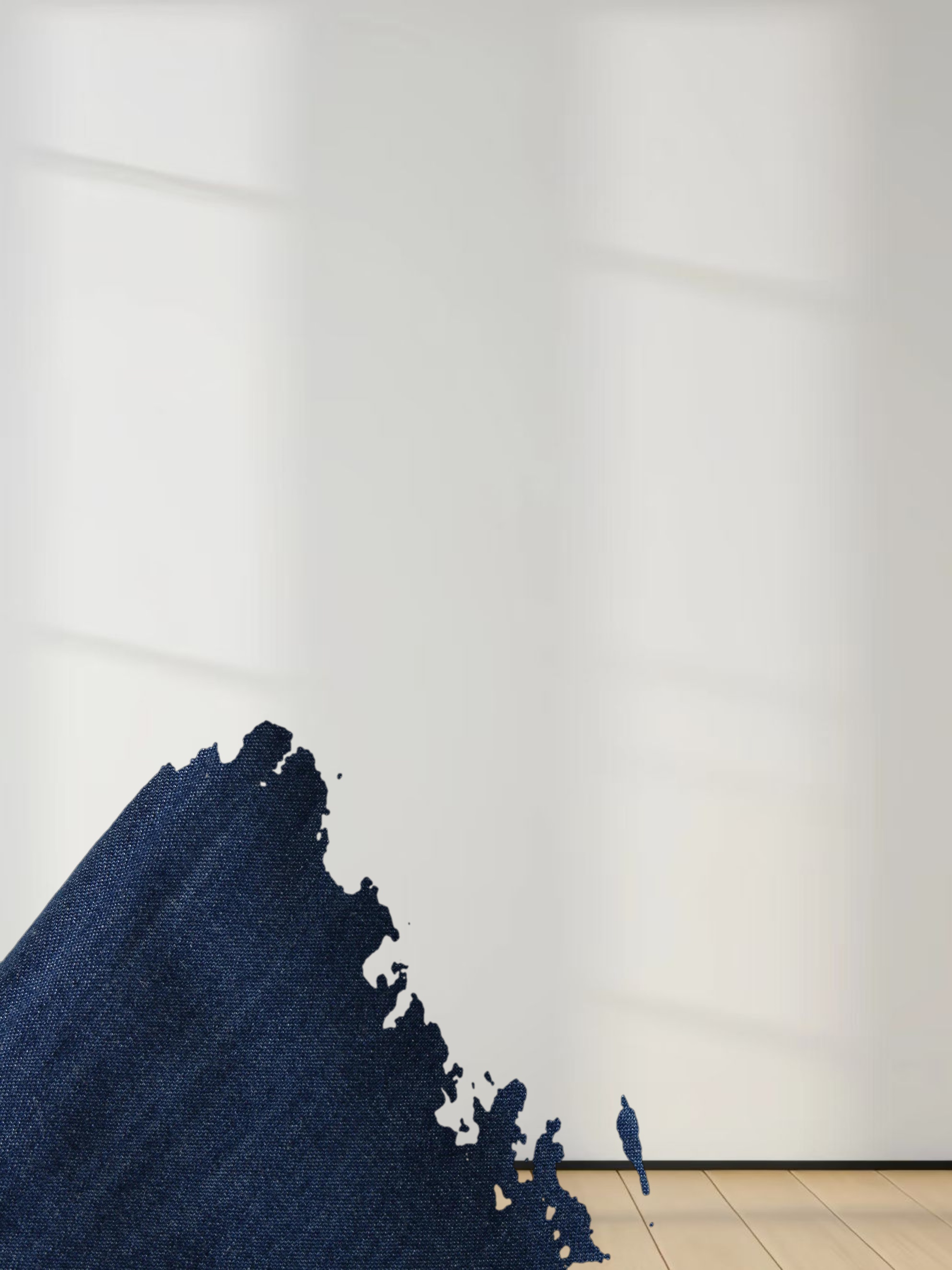 Waisted Denim Top-Blue