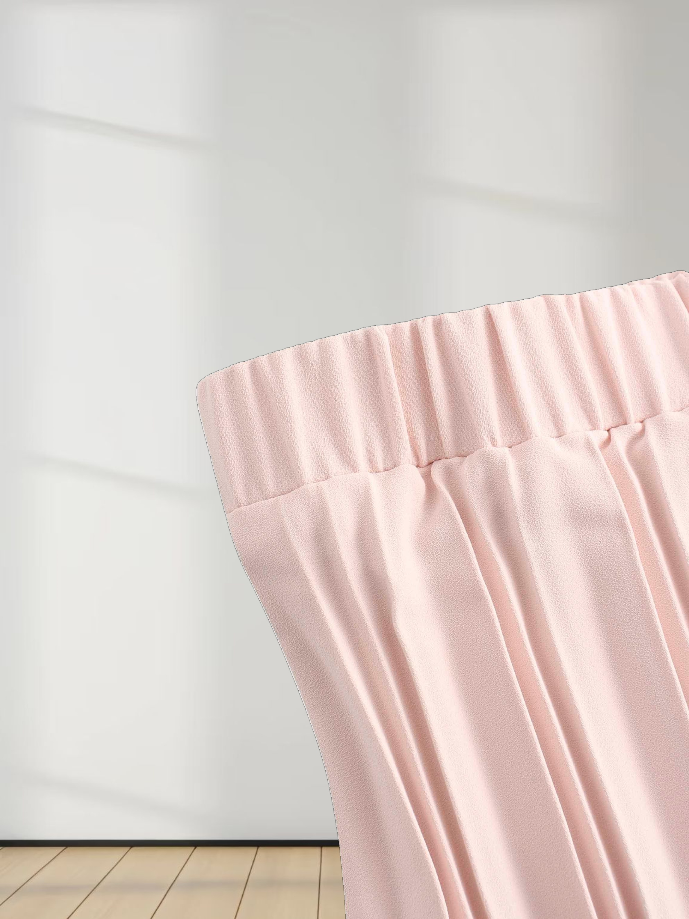 Crepe Pleated Maxi Skirt-Pink