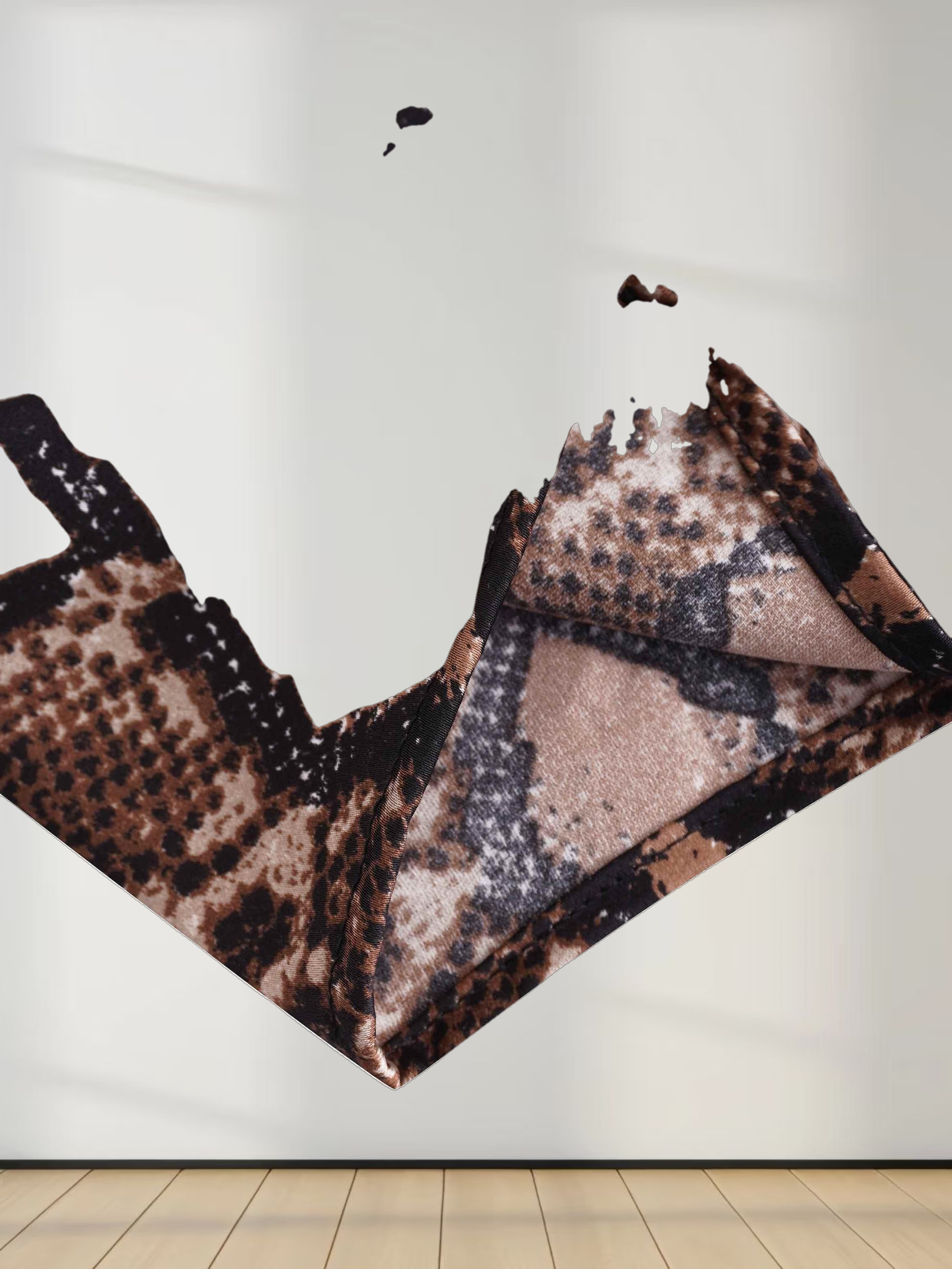 A-Line V Neck Slip Dress-Snakeskin