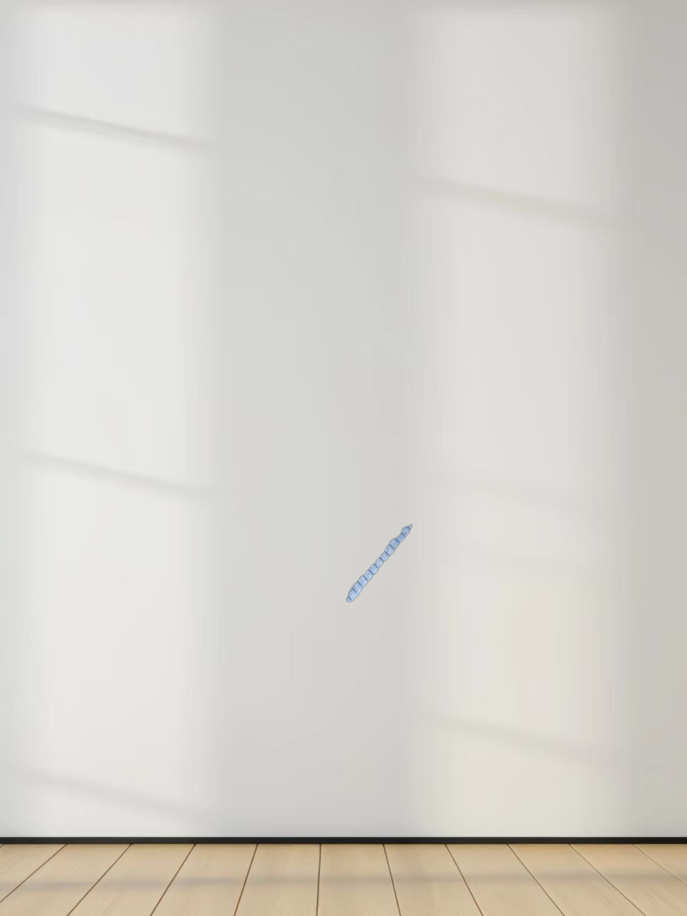 HIGH V RIBBED TEE - 3Q - LIGHT BLUE