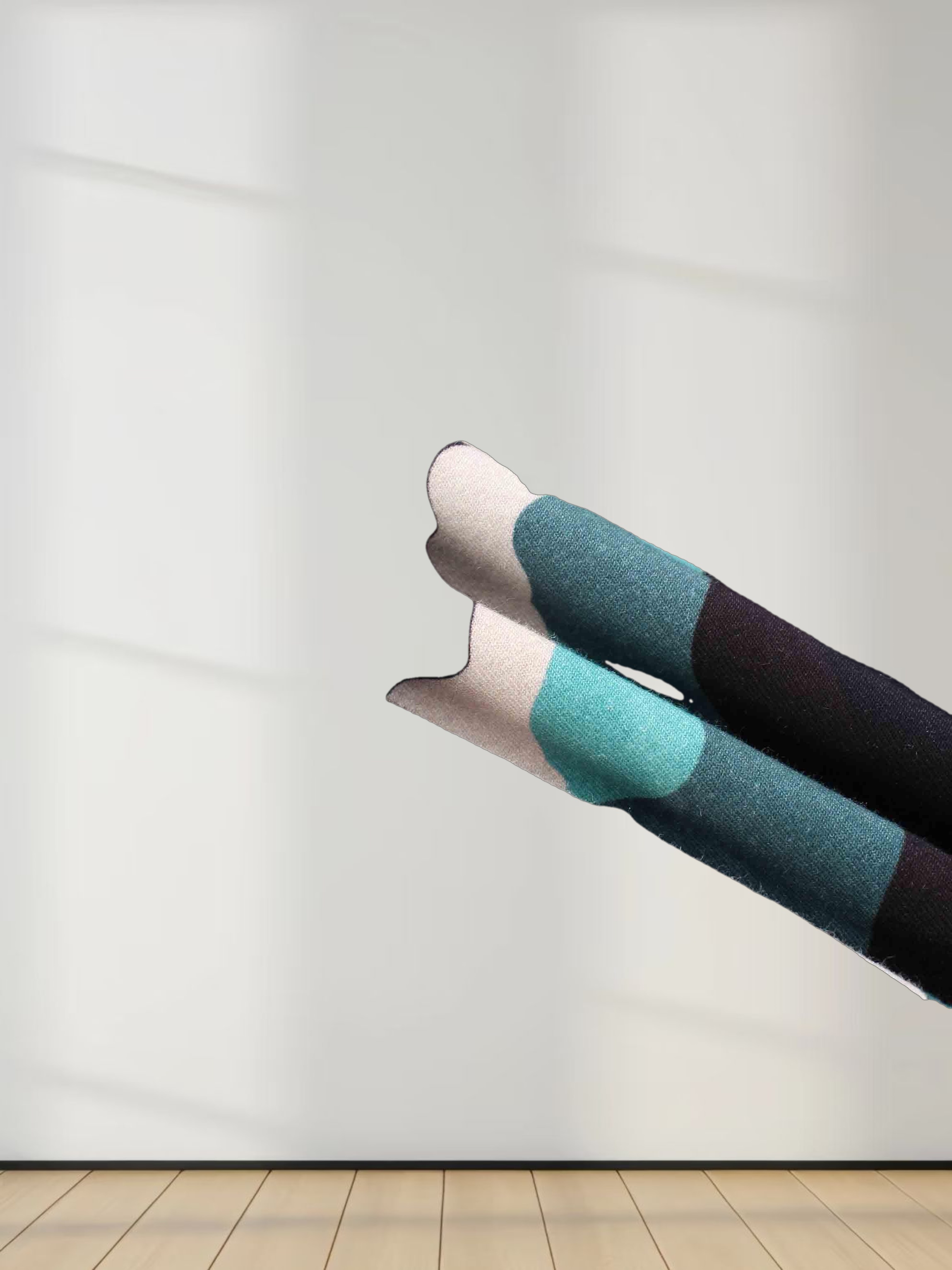 Printed Modal Turtleneck-Aqua Lightning