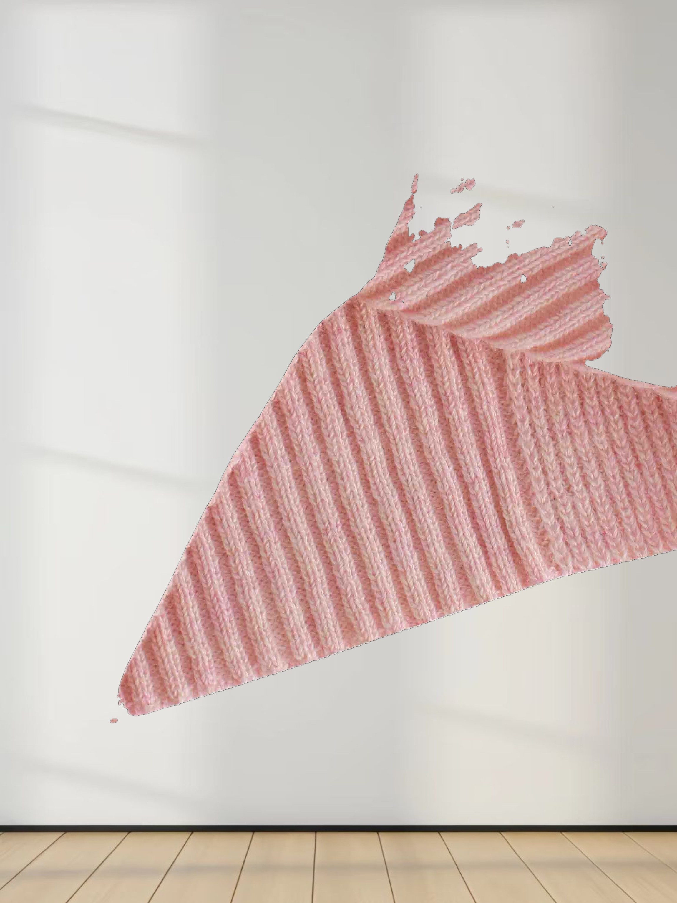 Center Design Sweater-Heathered Pink